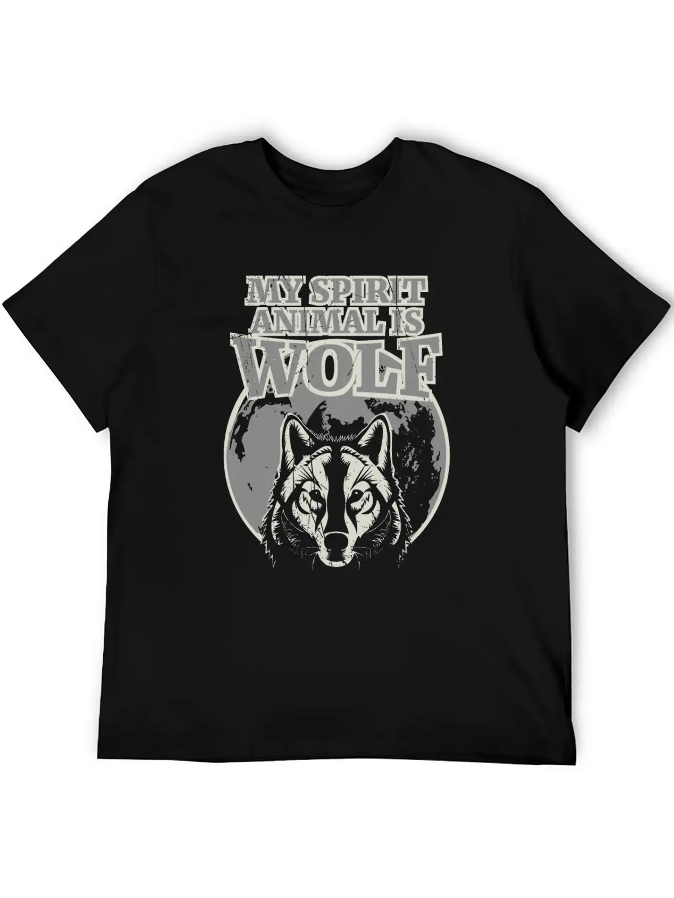 My Spirit Animal Is Wolf - Spirit Animal Shirt Lightweight Cotton T-Shirt – Daily Comfort Graphic Shirt