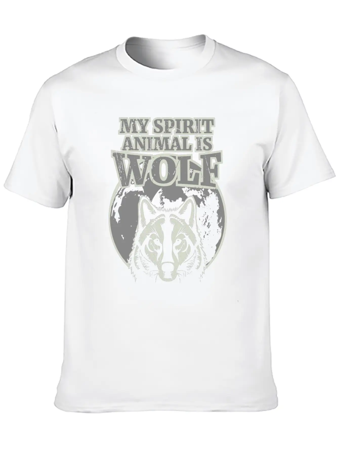 My Spirit Animal Is Wolf - Spirit Animal Shirt Lightweight Cotton T-Shirt – Daily Comfort Graphic Shirt
