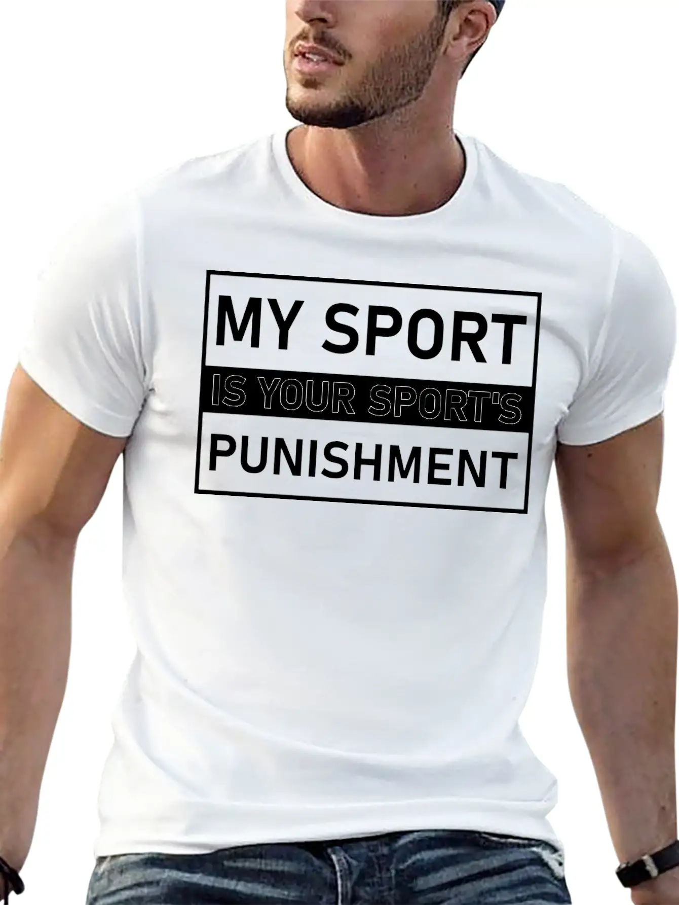 My Sport Is Your Sport's Punishment Cross Country Modern Fit Casual T-Shirt – Clean And Versatile Design