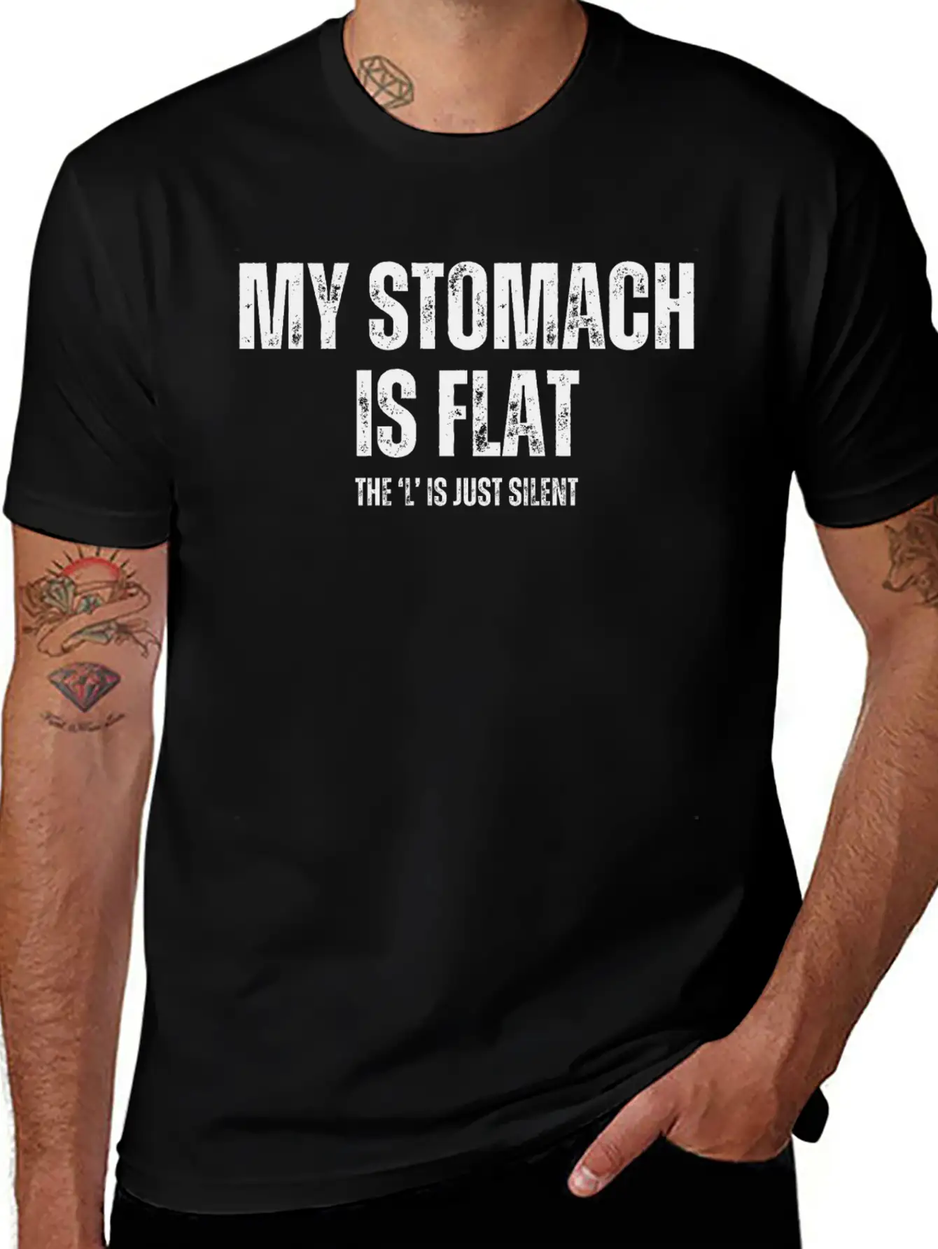 My Stomach Is Flat Unisex Casual T-Shirt – Clean Design For Daily Comfort