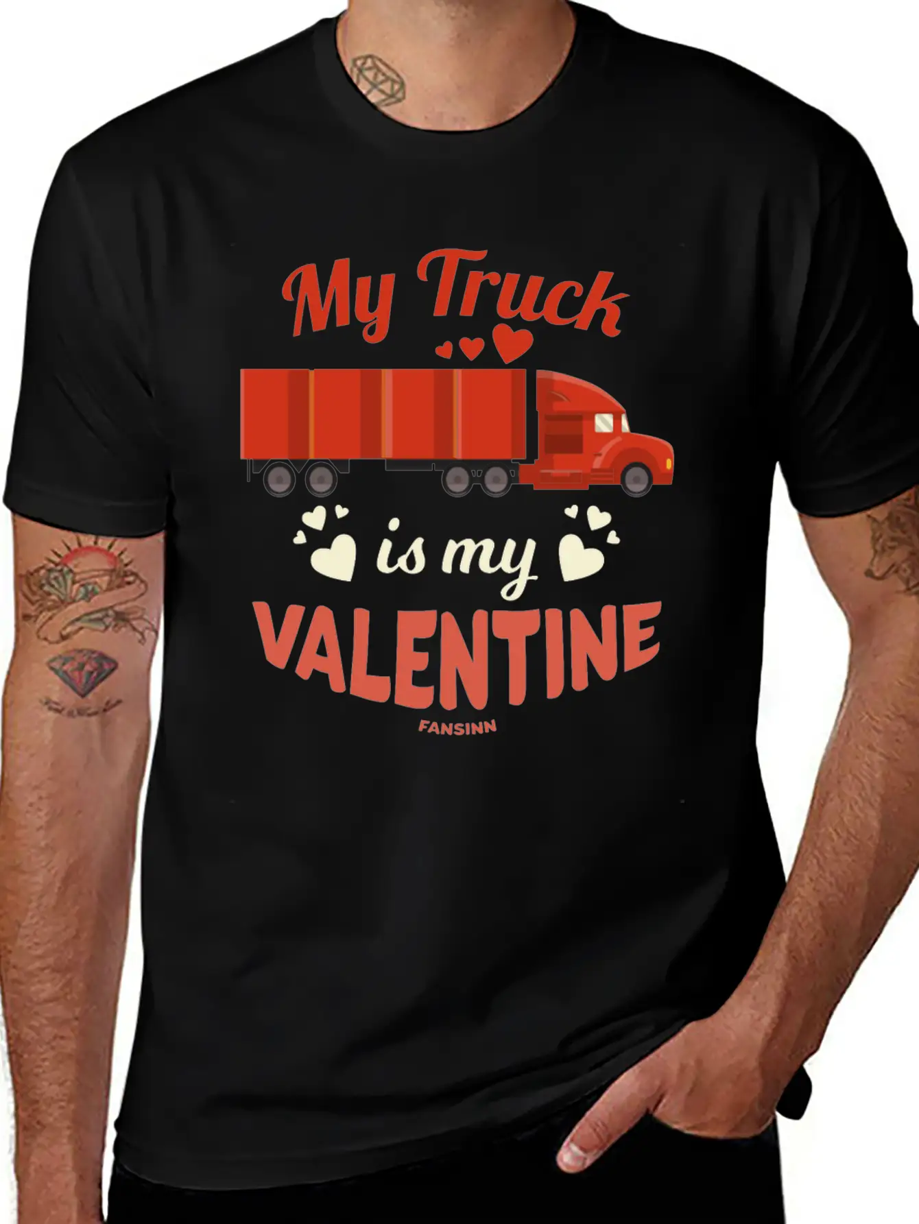 My Truck Is My Valentine Unisex Casual T-Shirt – Clean Design For Daily Comfort