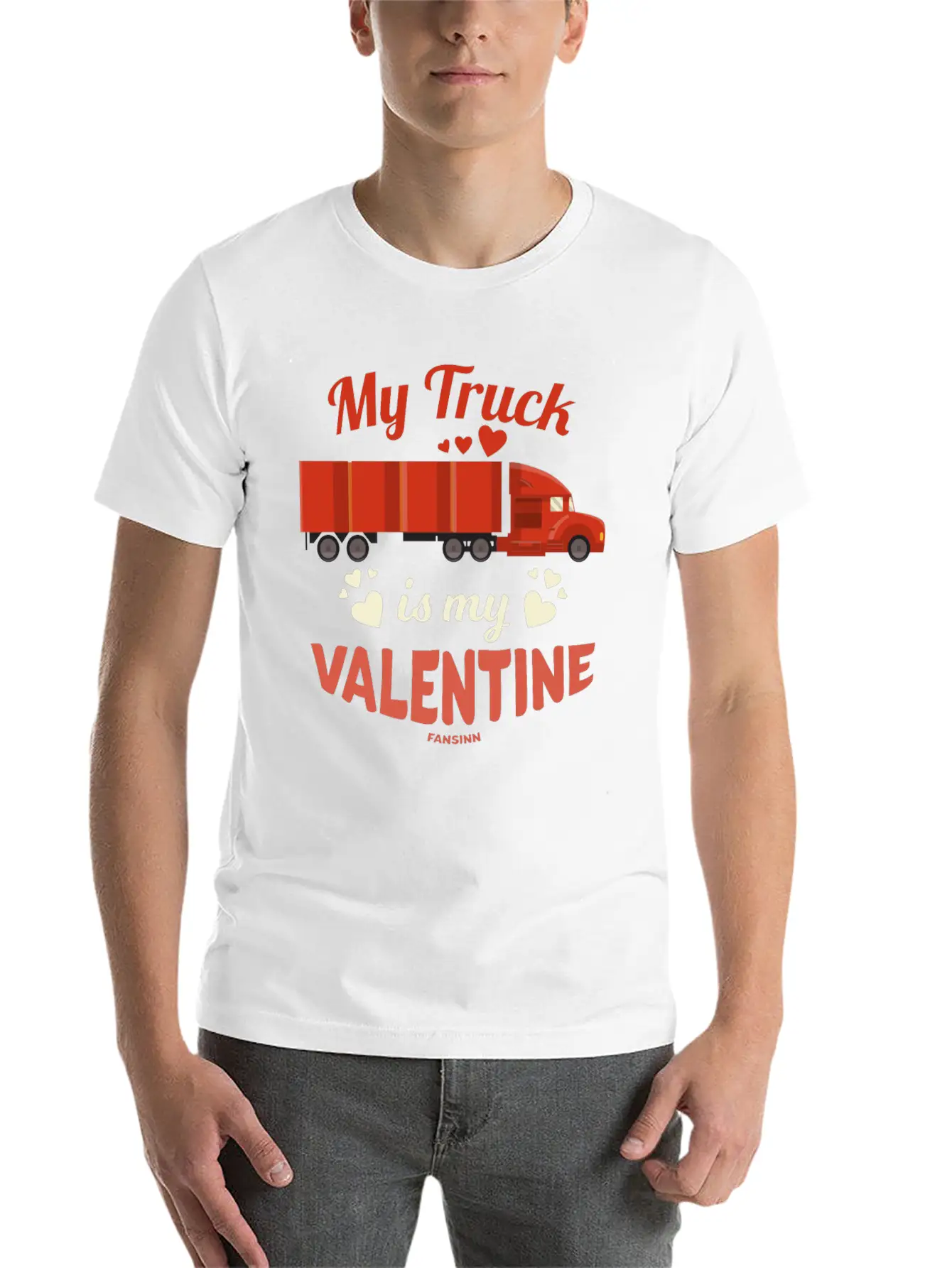 My Truck Is My Valentine Unisex Casual T-Shirt – Clean Design For Daily Comfort