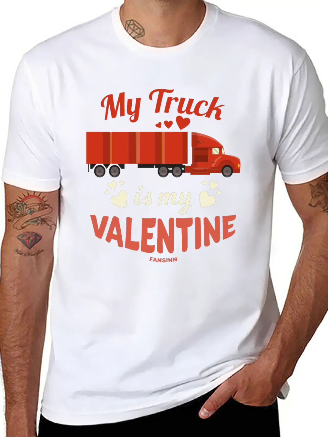My Truck Is My Valentine Unisex Casual T-Shirt – Clean Design For Daily Comfort