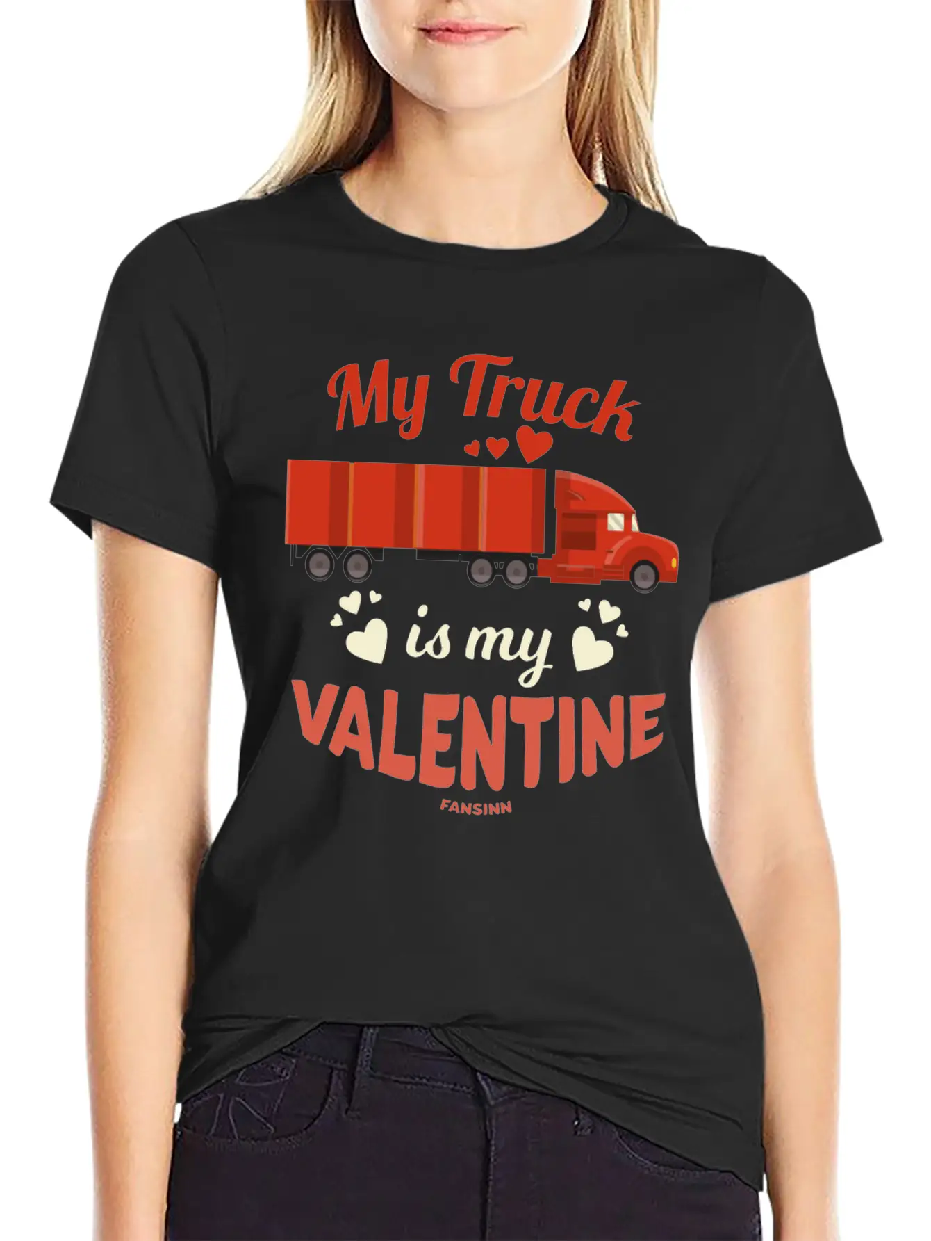 My Truck Is My Valentine Unisex Casual T-Shirt – Clean Design For Daily Comfort