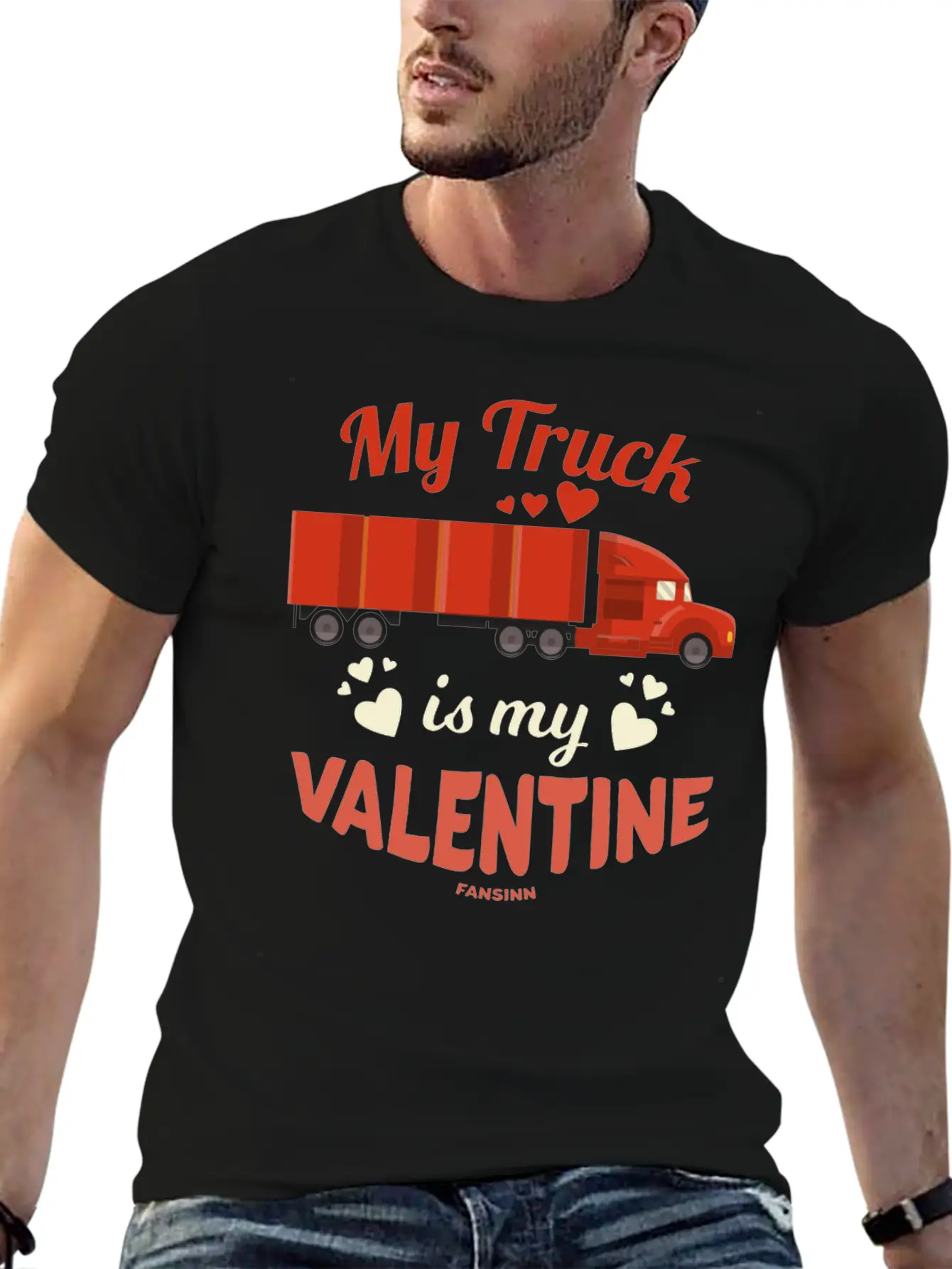 My Truck Is My Valentine Unisex Casual T-Shirt – Clean Design For Daily Comfort