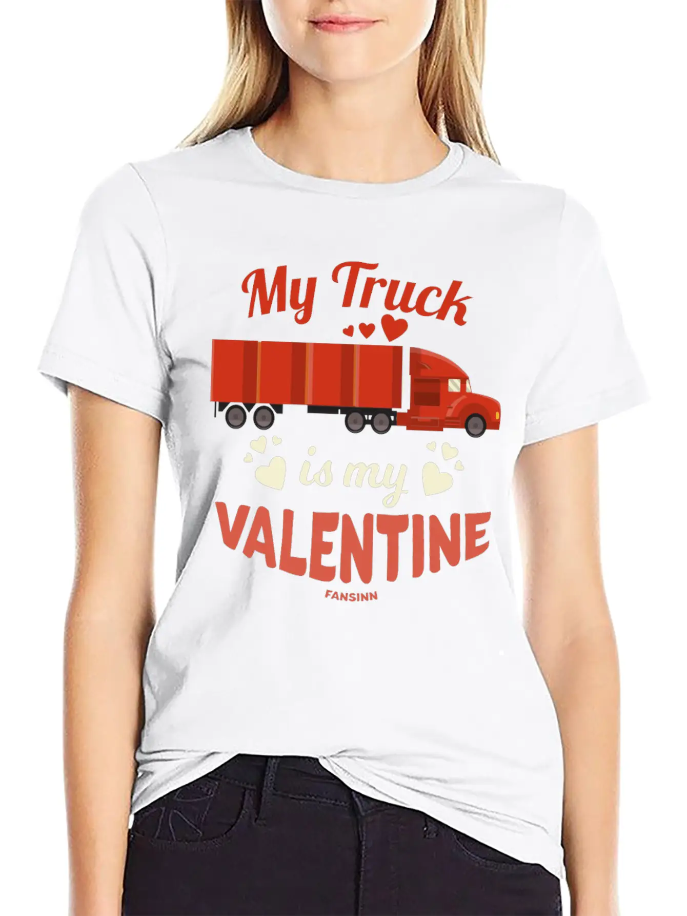 My Truck Is My Valentine Unisex Casual T-Shirt – Clean Design For Daily Comfort