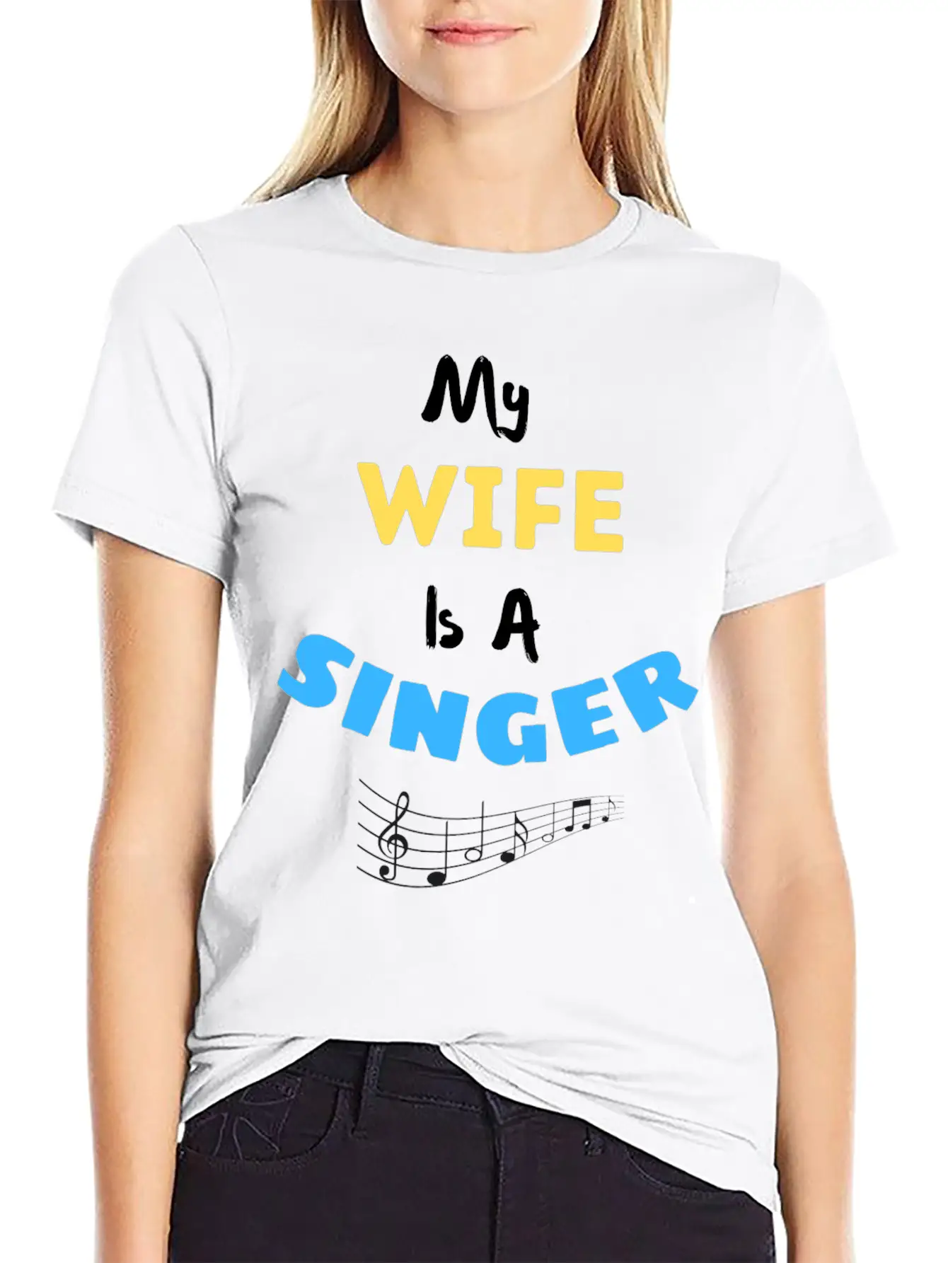 My Wife Is A Singer Modern Fit Casual T-Shirt – Clean And Versatile Design