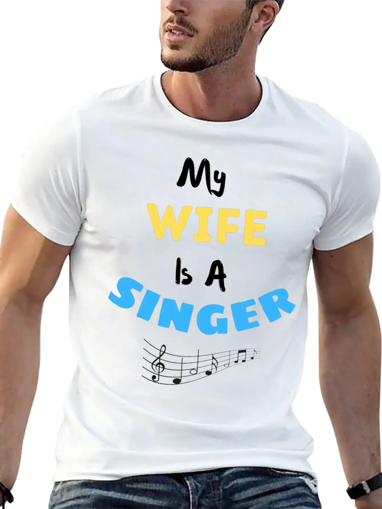 My Wife Is A Singer Modern Fit Casual T-Shirt – Clean And Versatile Design