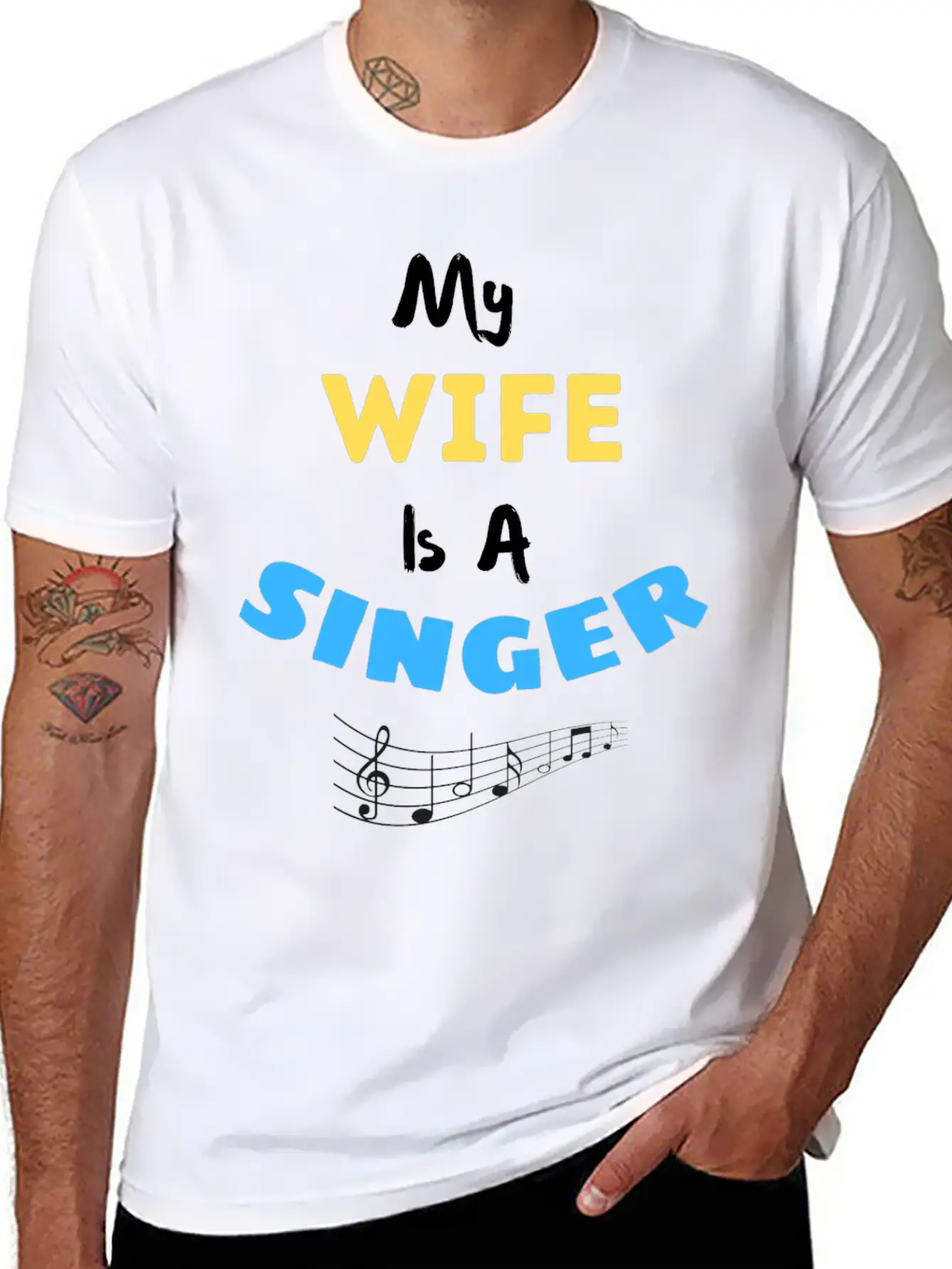 My Wife Is A Singer Modern Fit Casual T-Shirt – Clean And Versatile Design