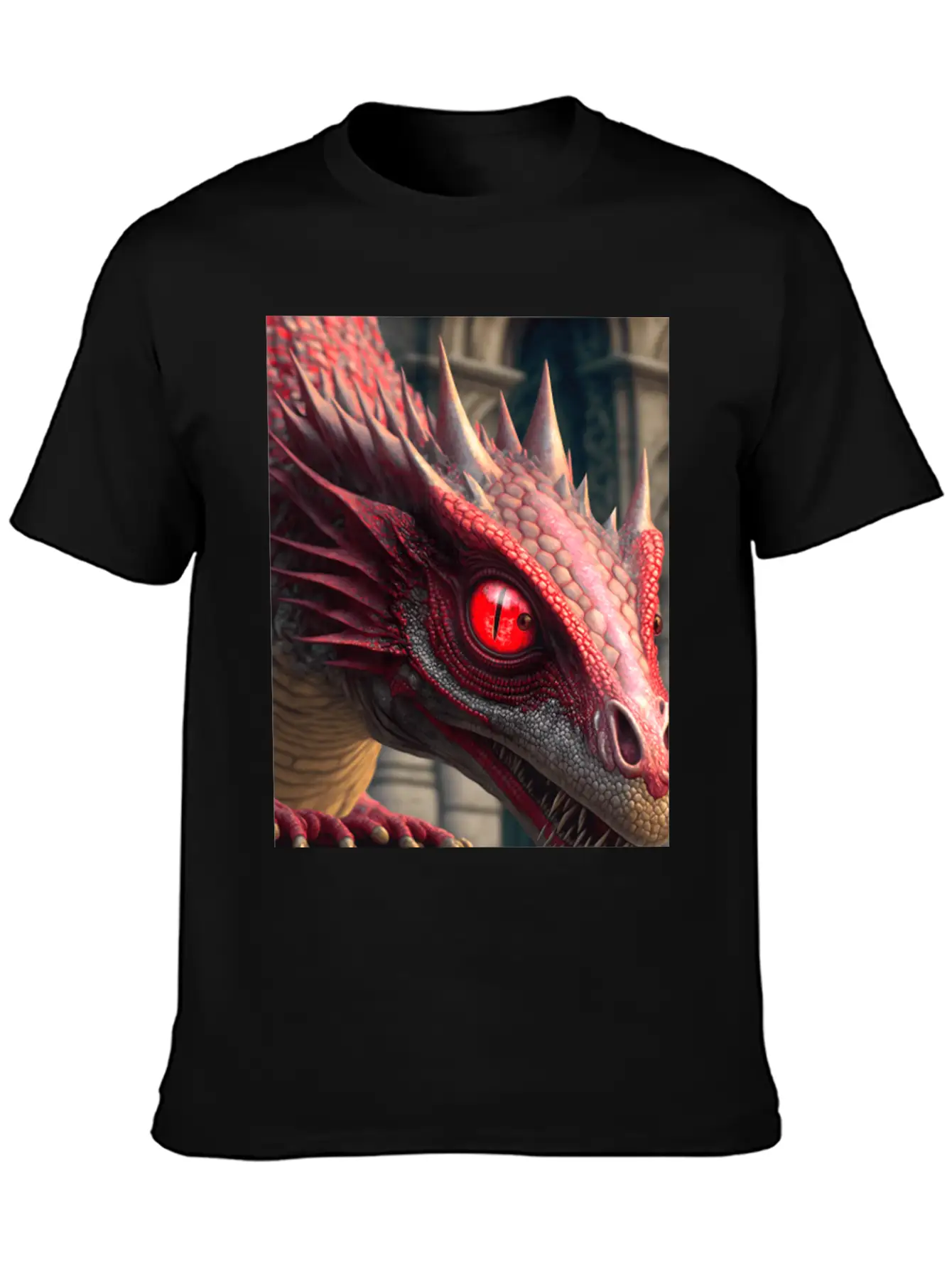 Mystical Dragon Head Unisex Casual T-Shirt – Clean Design For Daily Comfort