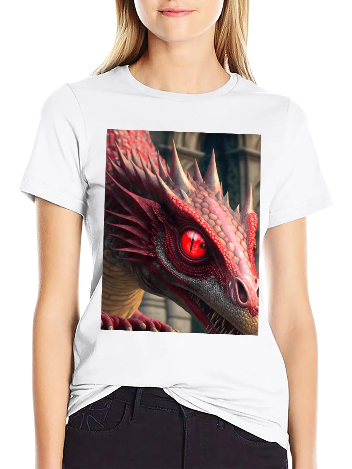 Mystical Dragon Head Unisex Casual T-Shirt – Clean Design For Daily Comfort