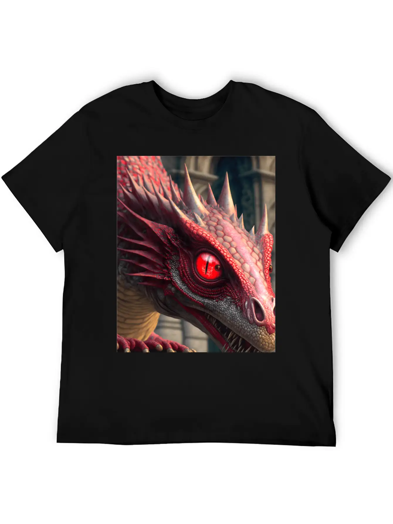 Mystical Dragon Head Unisex Casual T-Shirt – Clean Design For Daily Comfort
