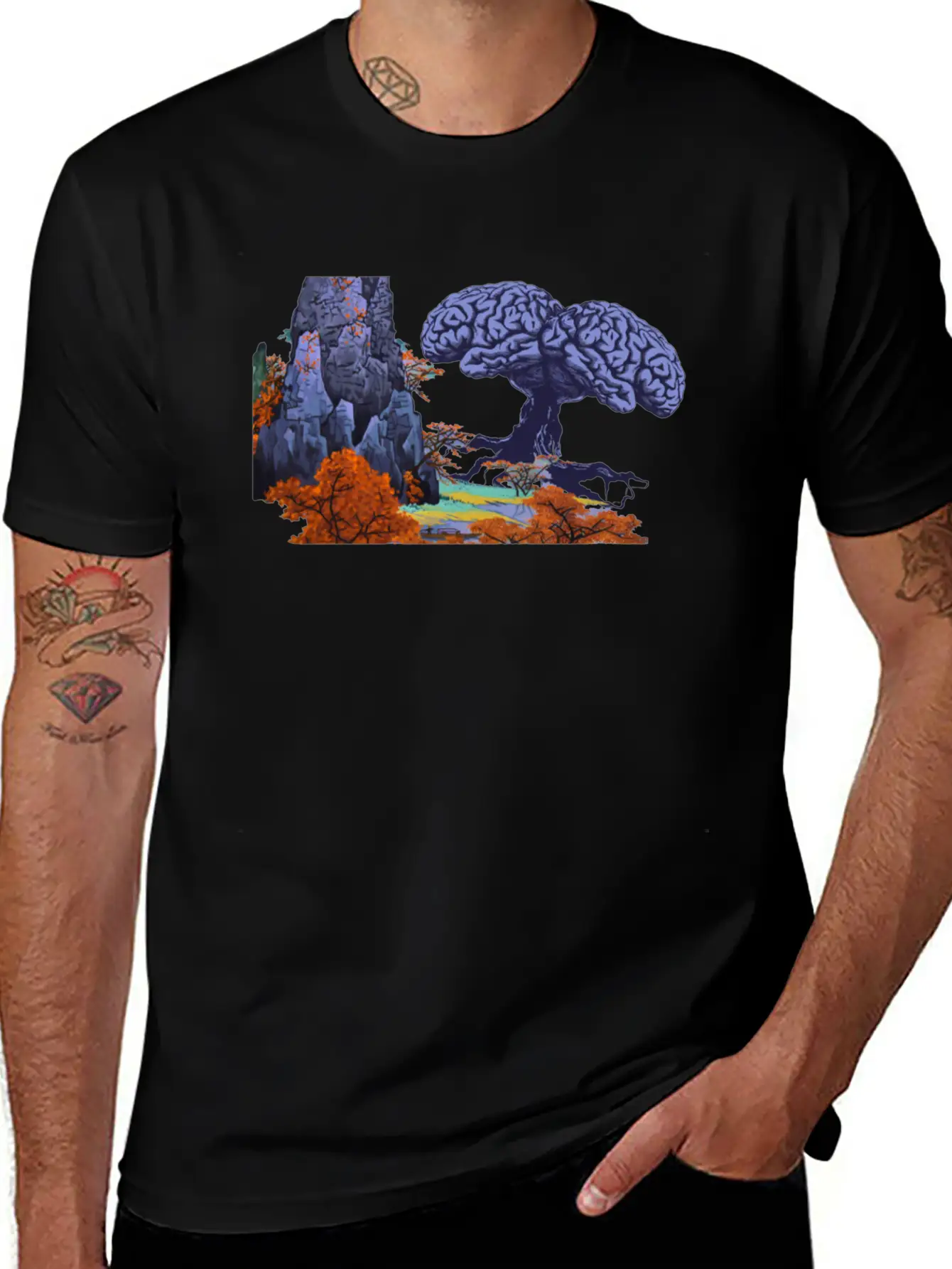 Mystical Forest With Brainbaum Soft Cotton Short Sleeve Tee – Unisex Wardrobe Staple