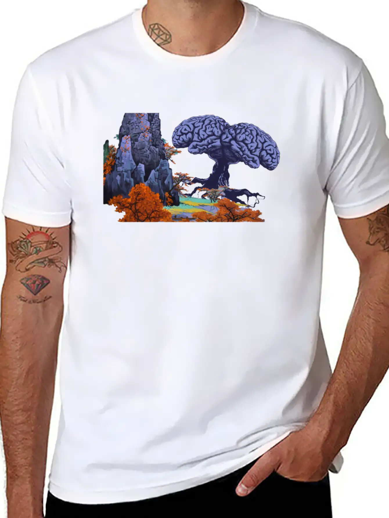 Mystical Forest With Brainbaum Soft Cotton Short Sleeve Tee – Unisex Wardrobe Staple