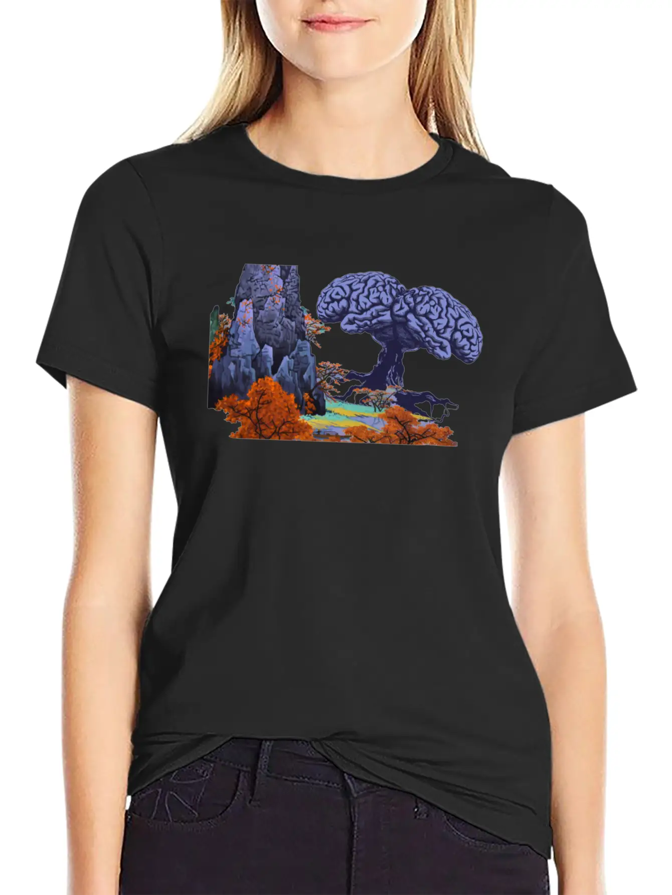Mystical Forest With Brainbaum Soft Cotton Short Sleeve Tee – Unisex Wardrobe Staple