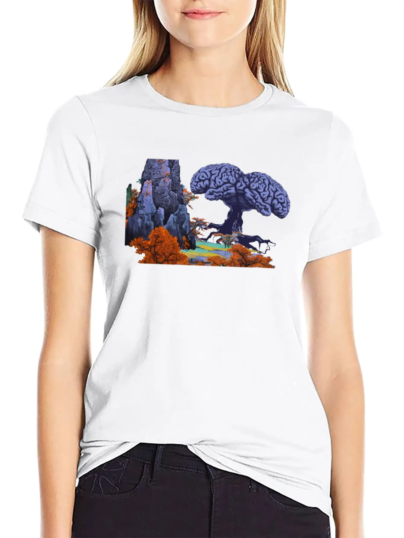 Mystical Forest With Brainbaum Soft Cotton Short Sleeve Tee – Unisex Wardrobe Staple