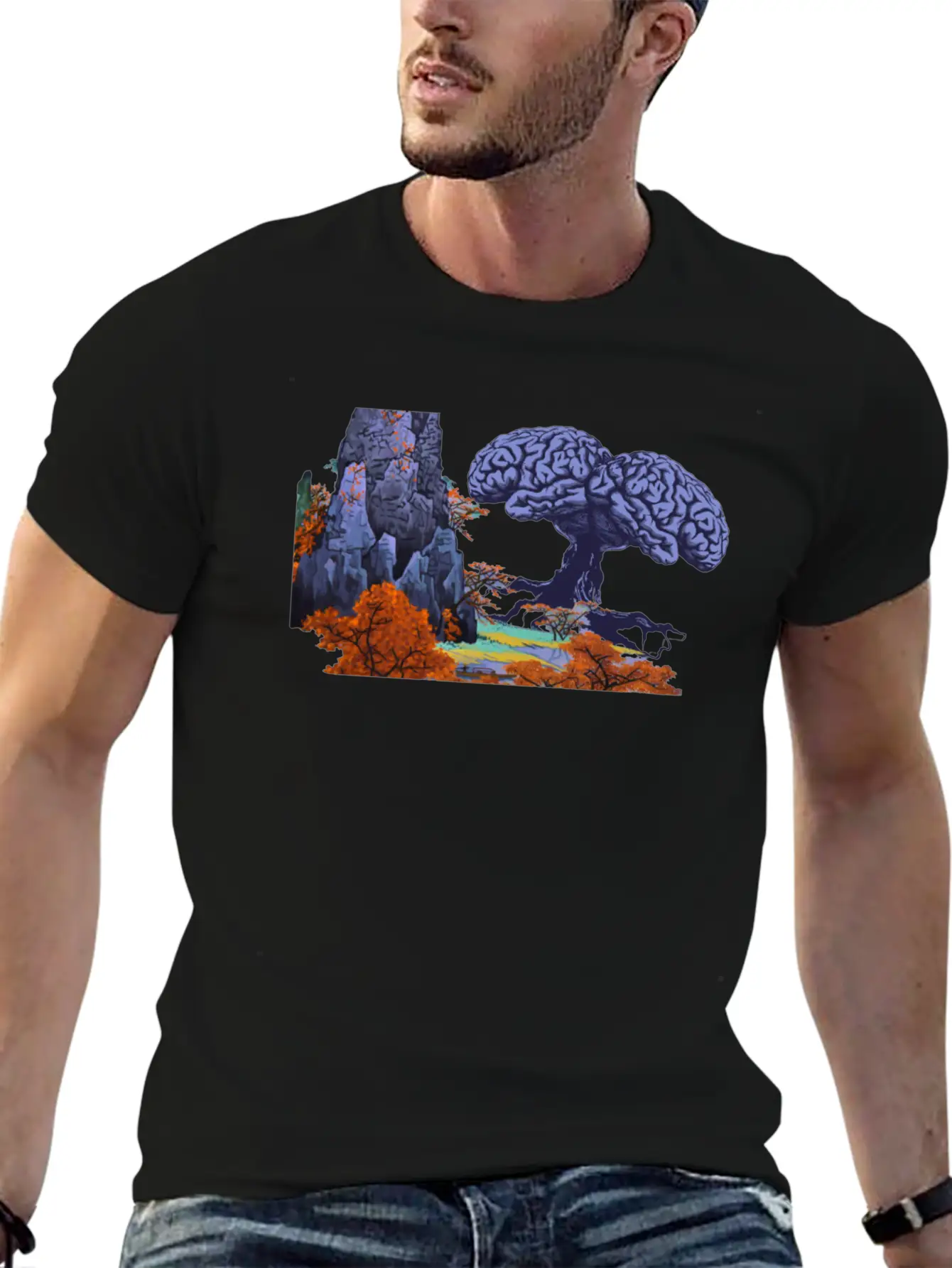 Mystical Forest With Brainbaum Soft Cotton Short Sleeve Tee – Unisex Wardrobe Staple