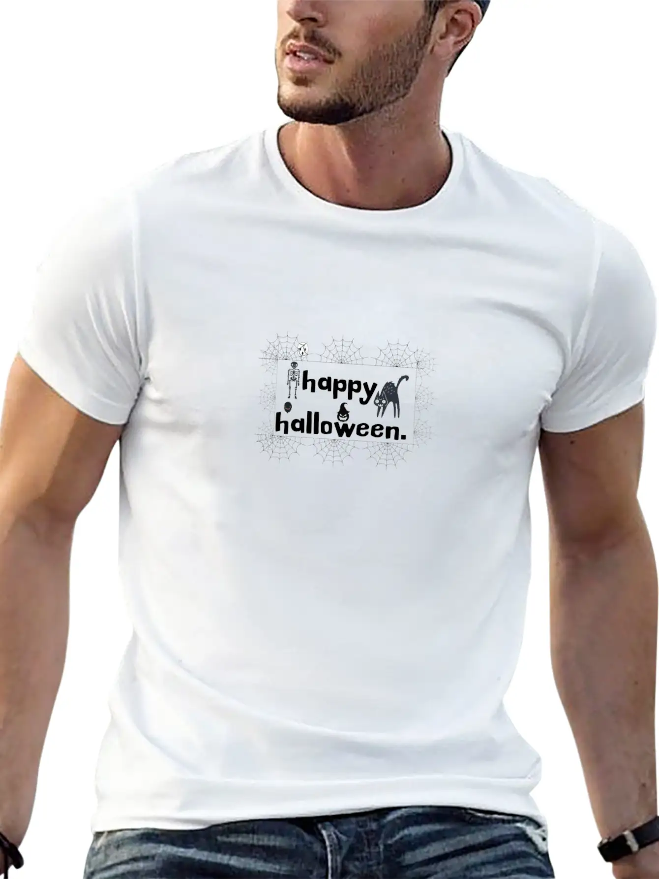 Mystical Halloween Unisex Casual T-Shirt – Clean Design For Daily Comfort
