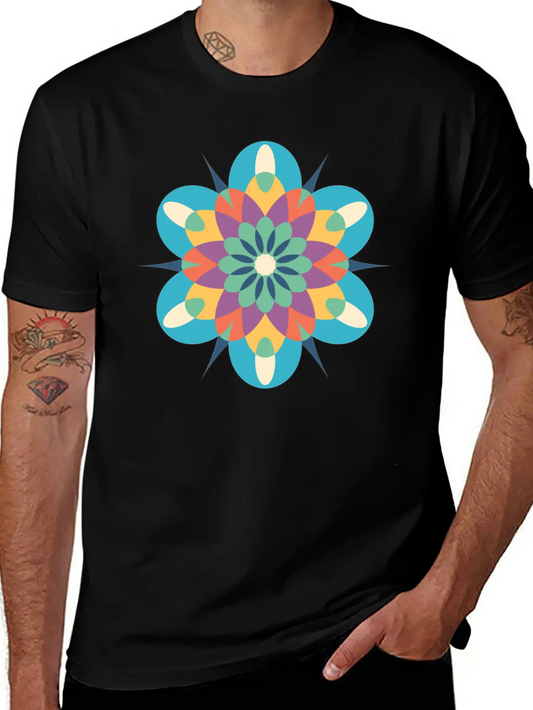 Mystical Mandala Modern Fit Casual T-Shirt – Clean And Versatile Design