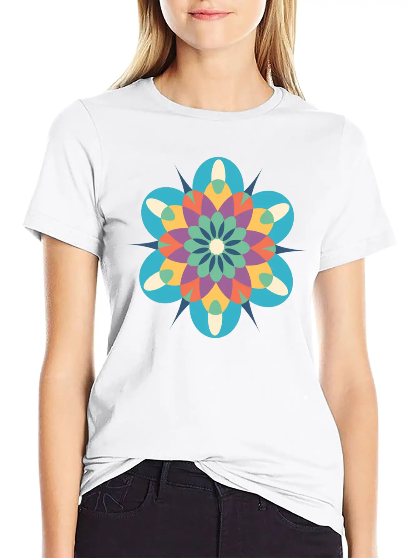 Mystical Mandala Modern Fit Casual T-Shirt – Clean And Versatile Design