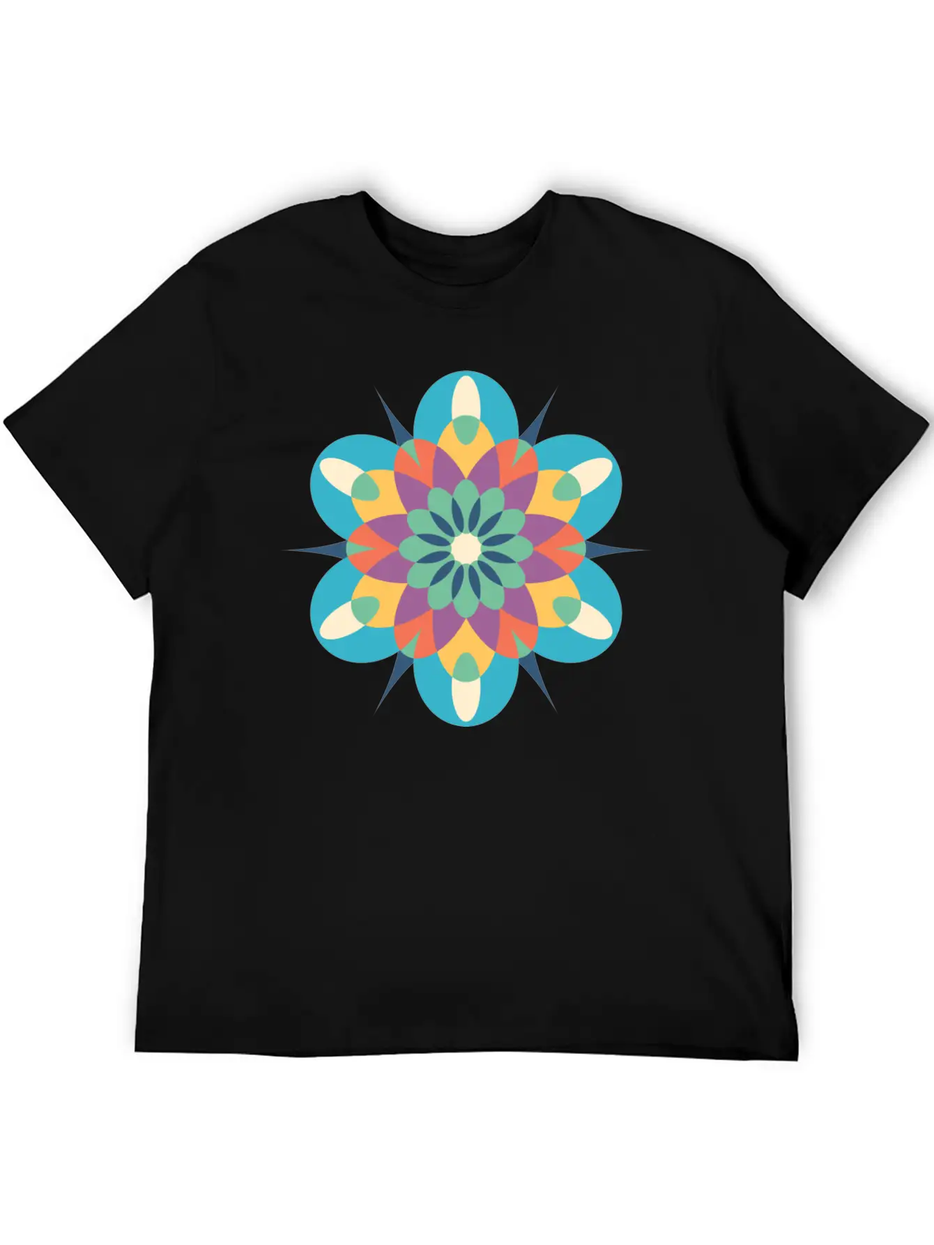Mystical Mandala Modern Fit Casual T-Shirt – Clean And Versatile Design
