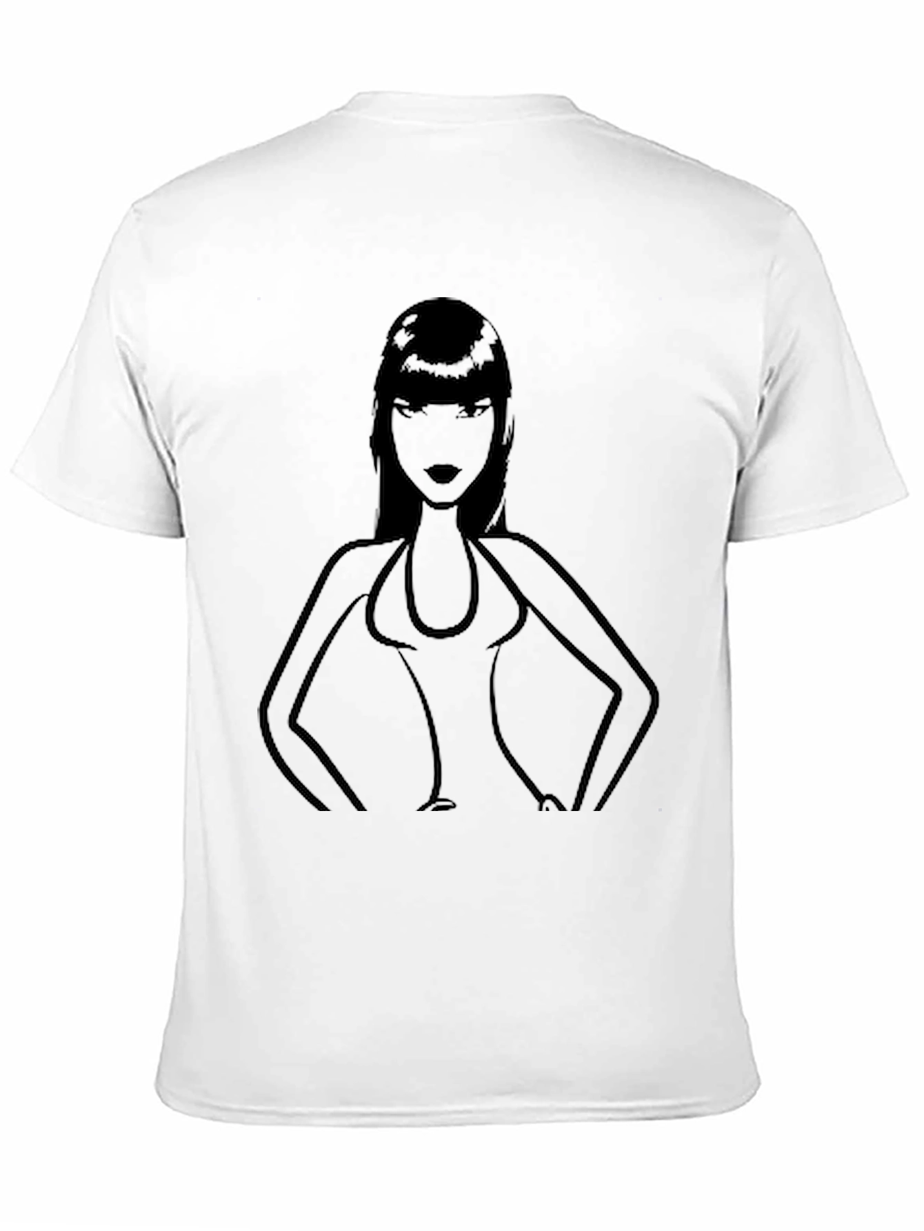 Silhouette Woman Graphic T-Shirt - Black