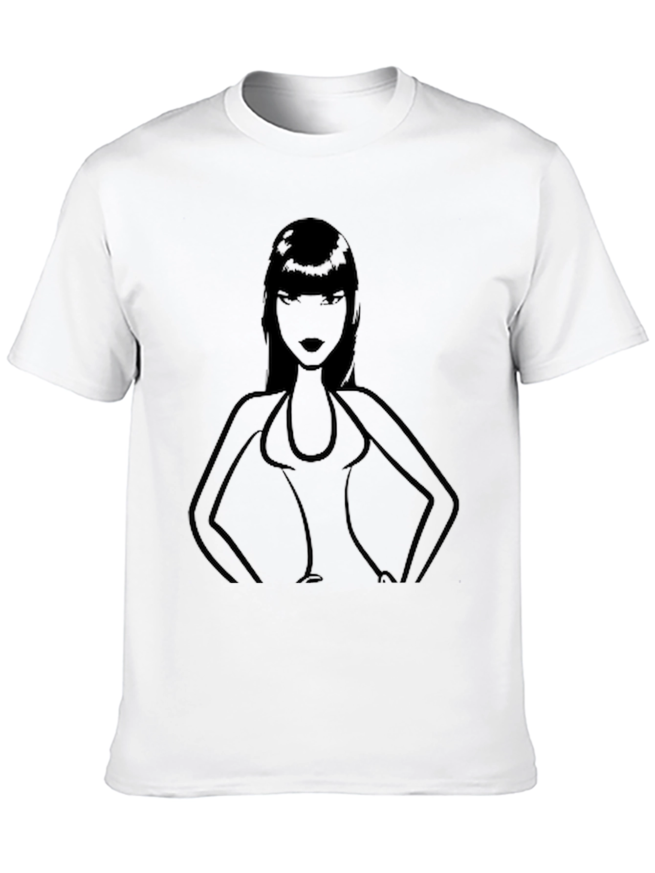 Silhouette Woman Graphic T-Shirt - Black