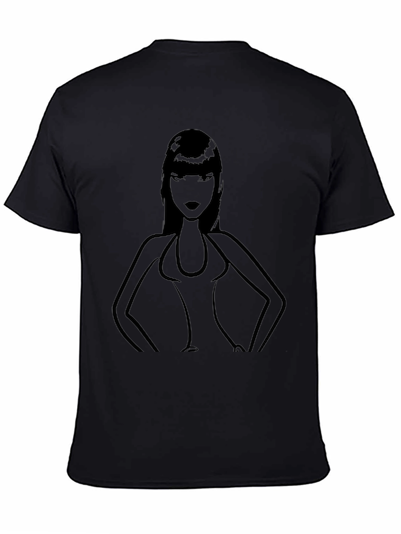 Silhouette Woman Graphic T-Shirt - Black