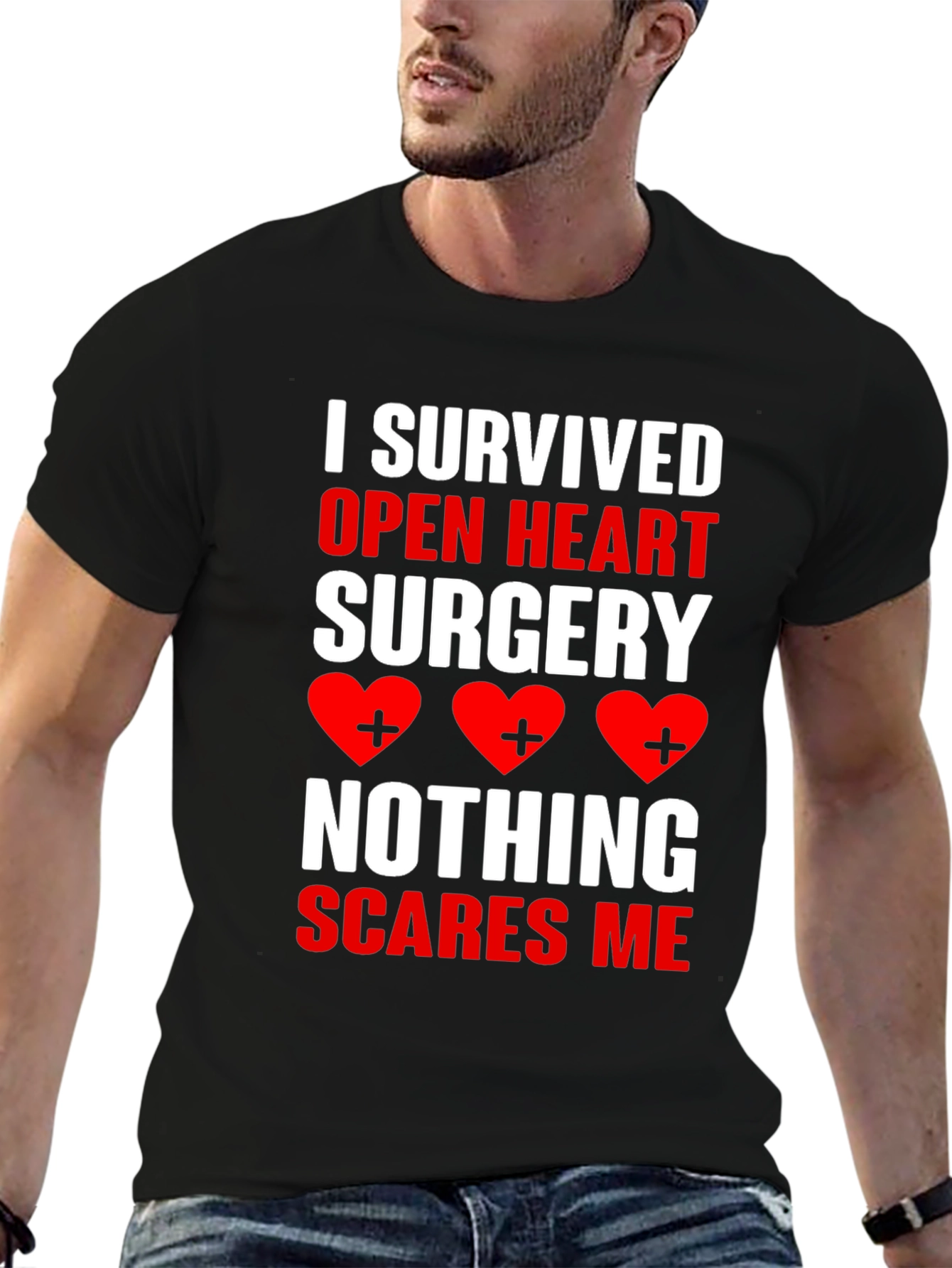 Open Heart Surgery Survivor Graphic T-Shirt