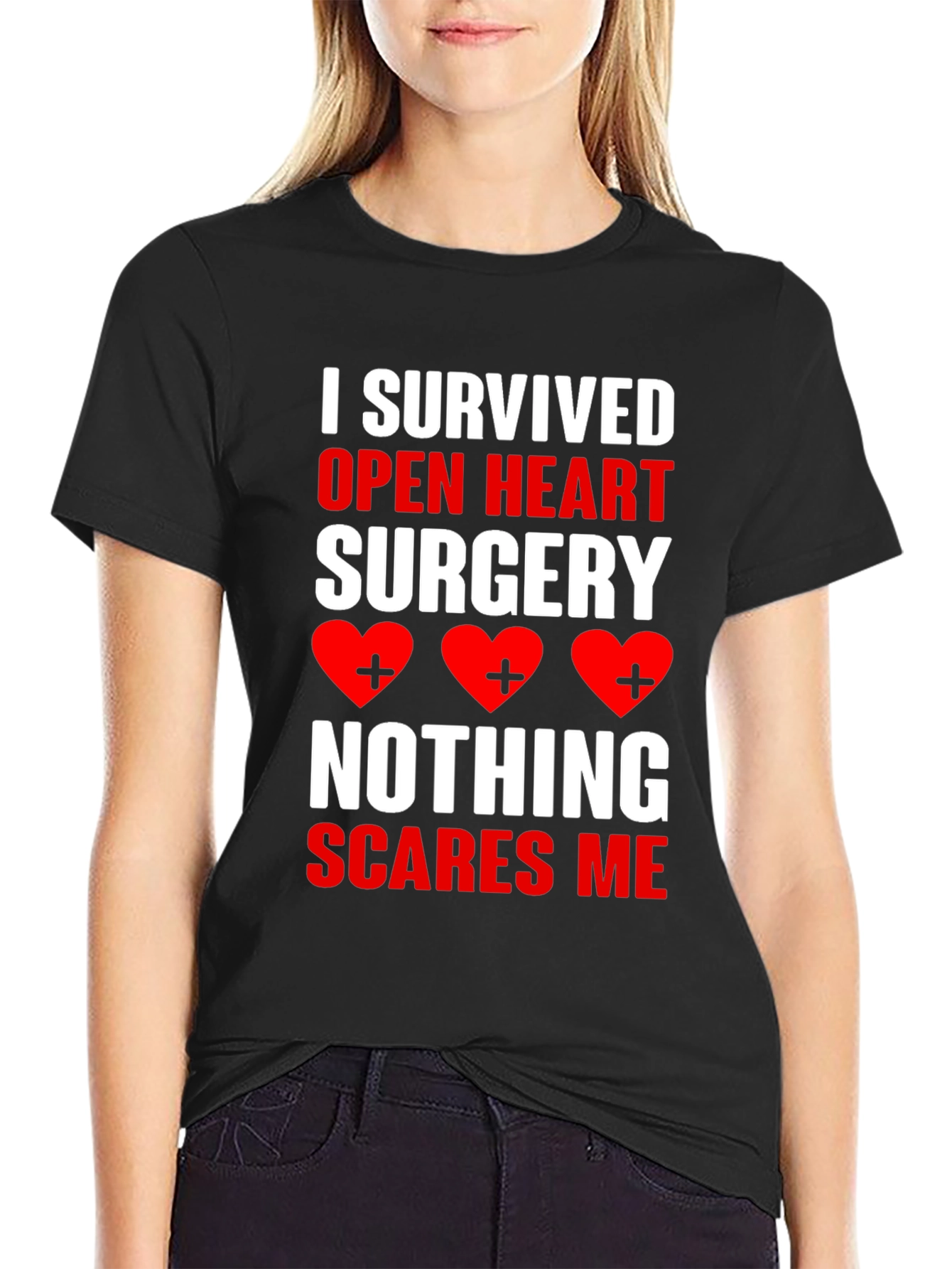 Open Heart Surgery Survivor Graphic T-Shirt