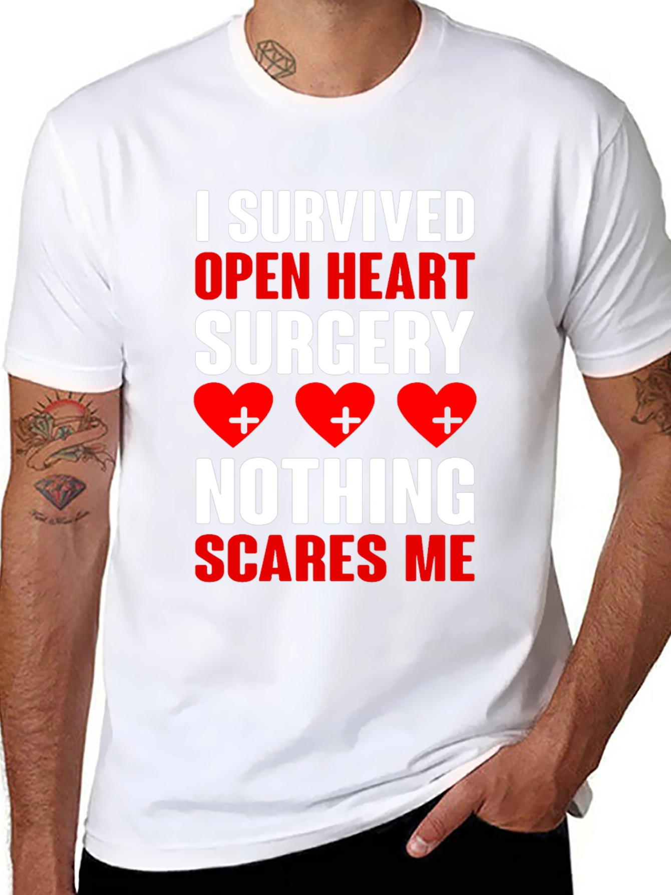 Open Heart Surgery Survivor Graphic T-Shirt