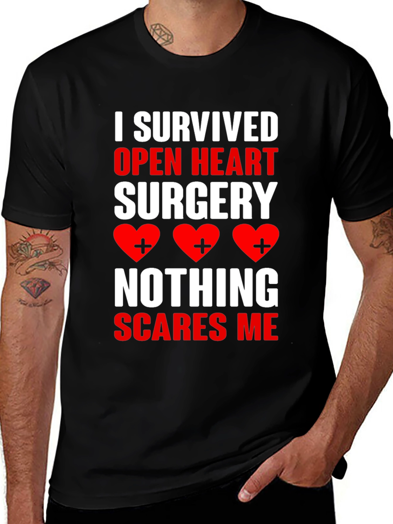 Open Heart Surgery Survivor Graphic T-Shirt