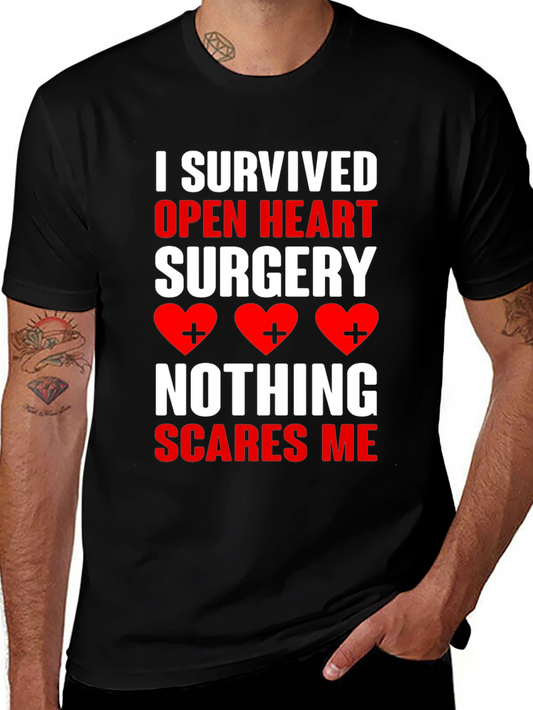 Open Heart Surgery Survivor Graphic T-Shirt