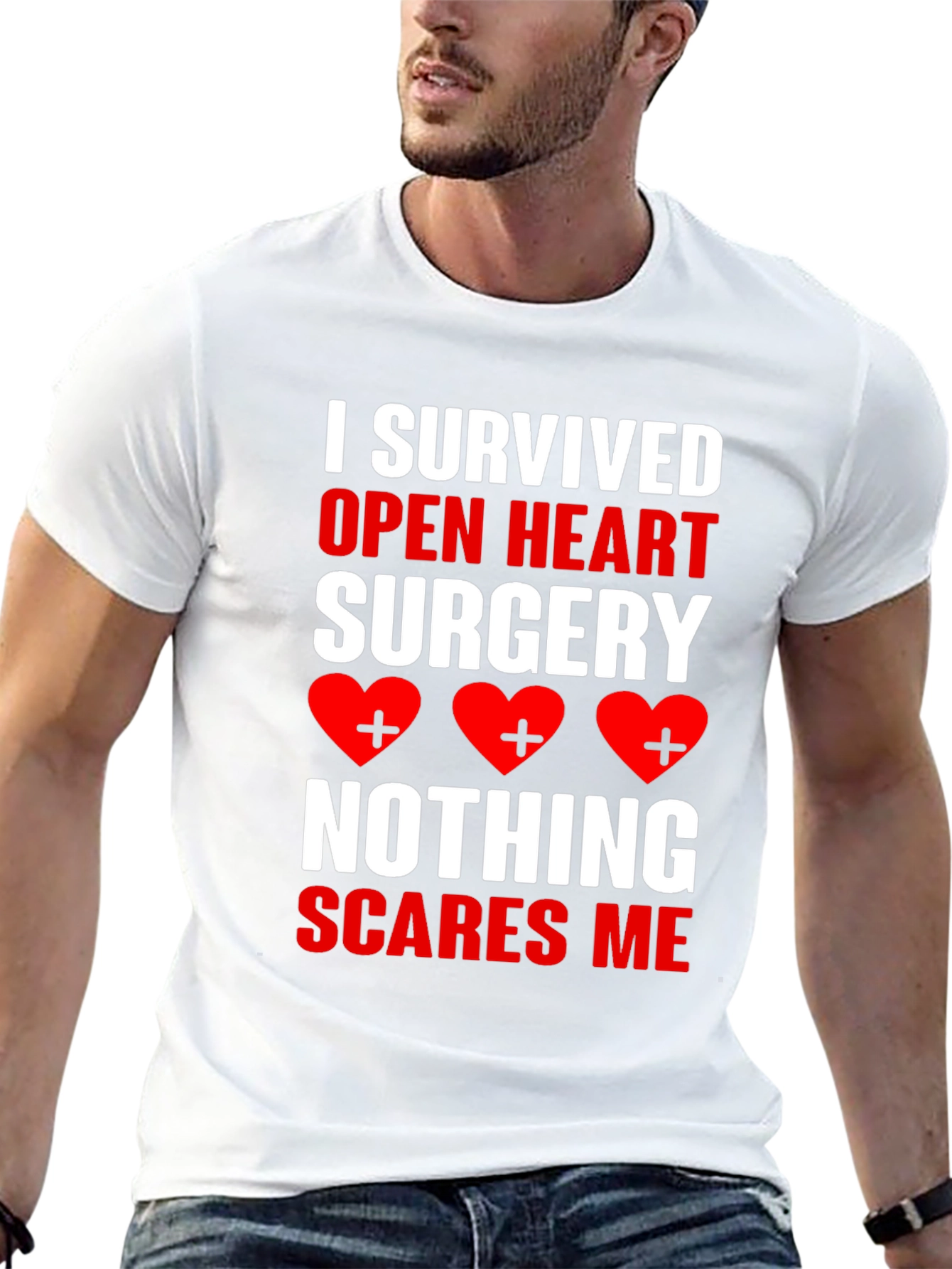 Open Heart Surgery Survivor Graphic T-Shirt
