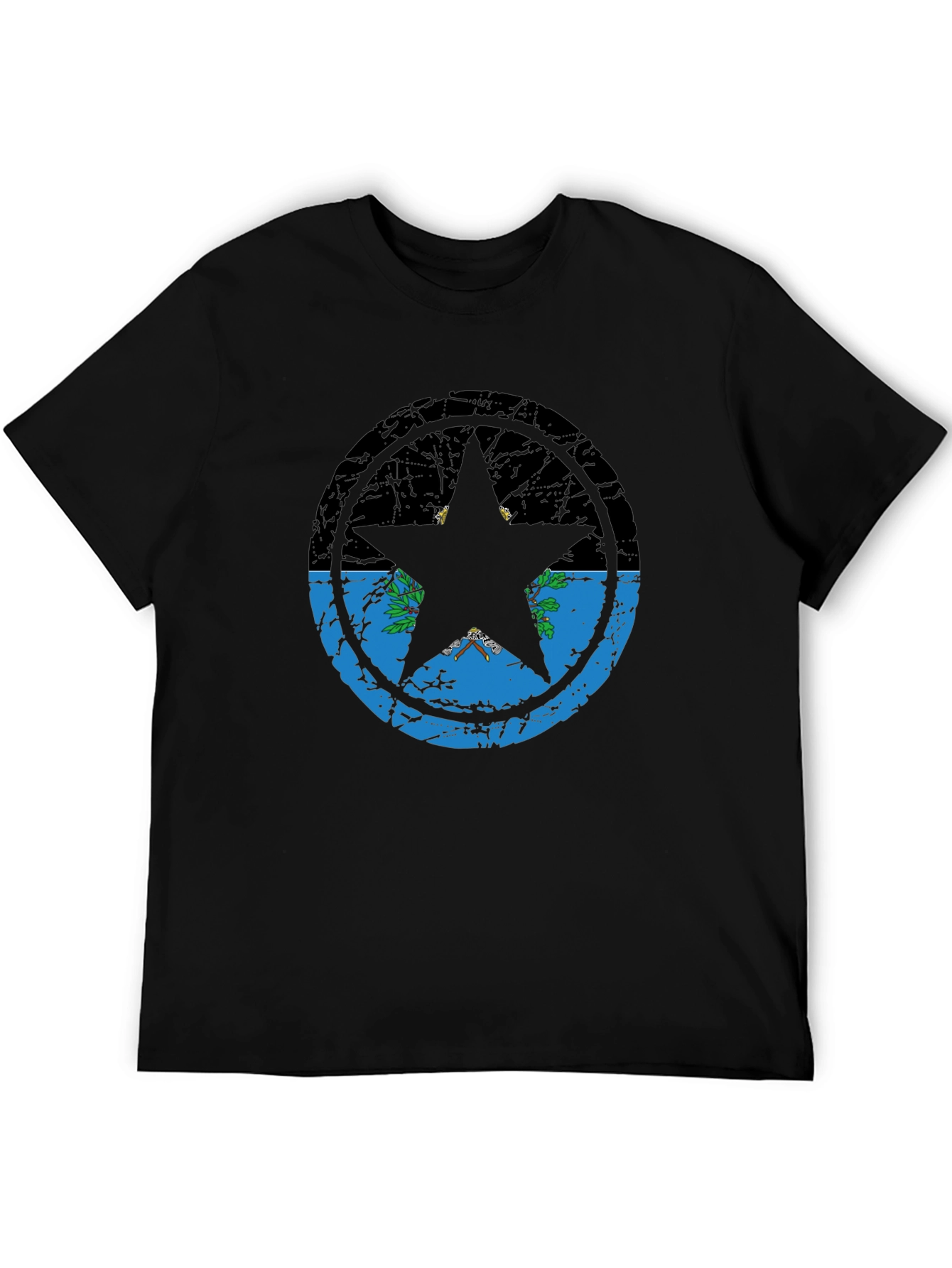 Saint Martin Flag Star T-Shirt