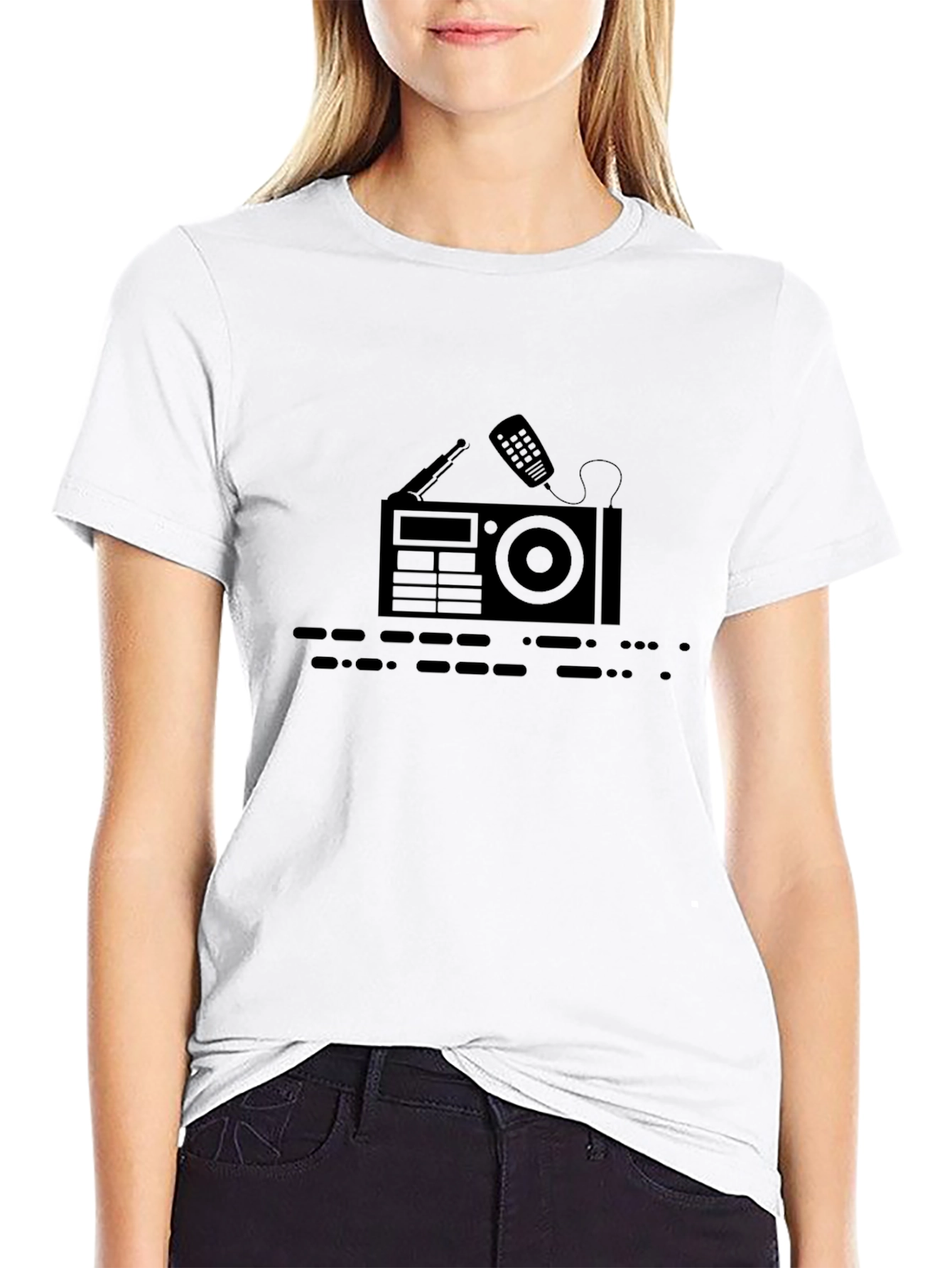 Retro Radio Graphic Tee - Classic Style