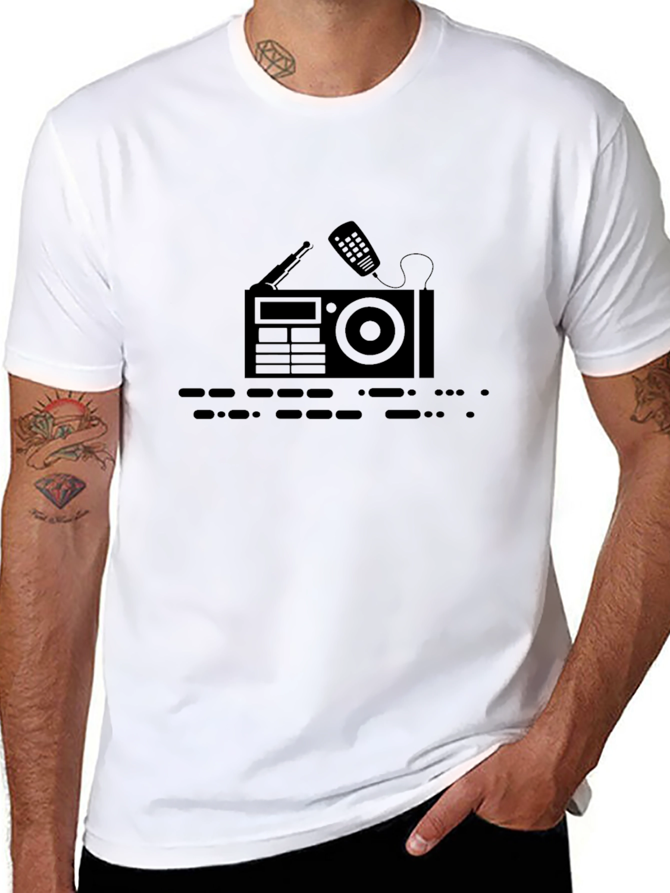 Retro Radio Graphic Tee - Classic Style