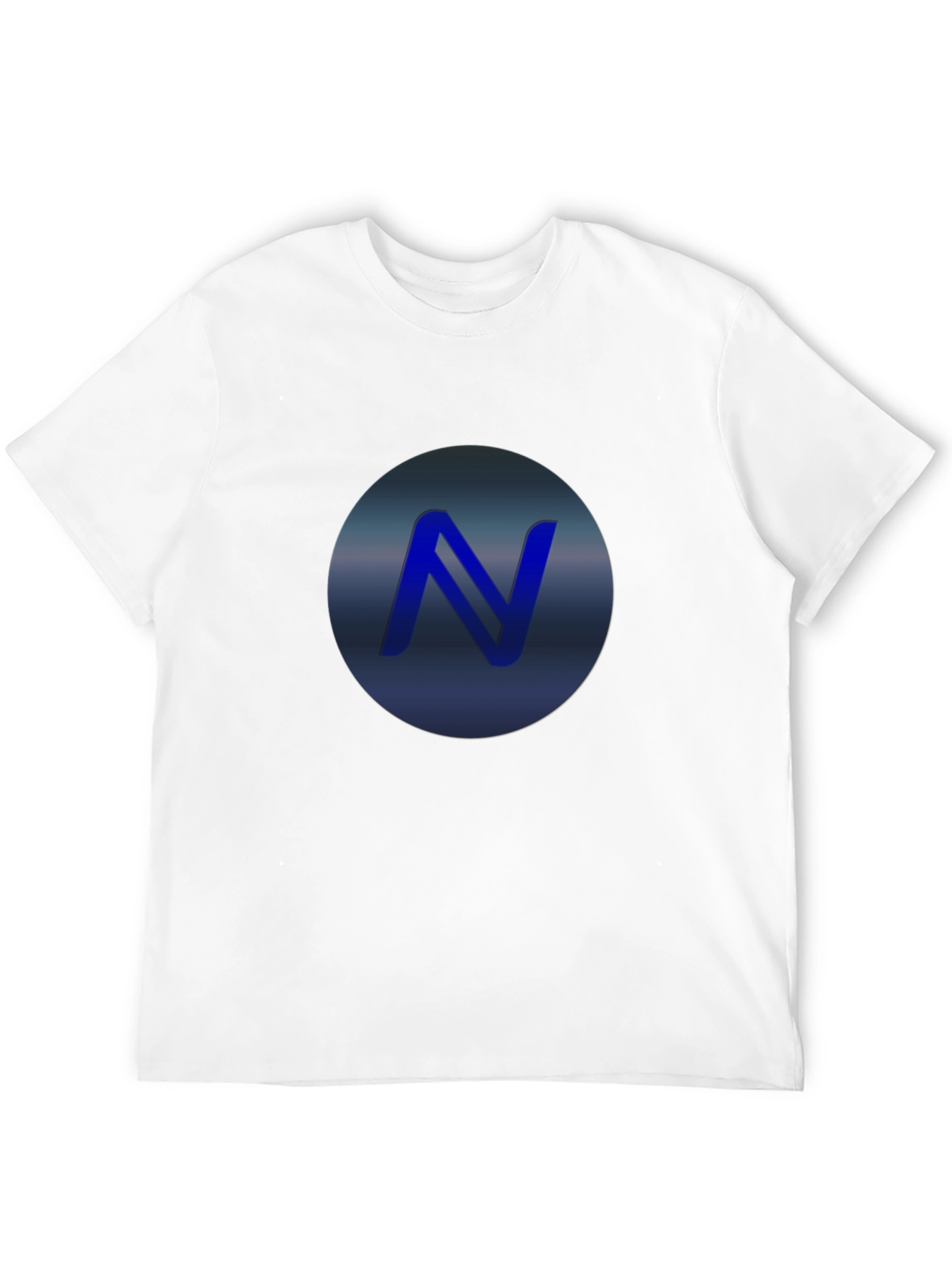 Stylish Black T-Shirt with Blue N Logo