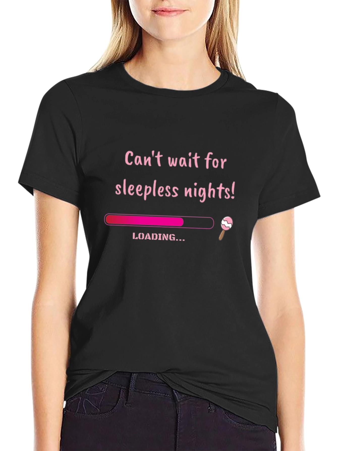 Sleepless Nights Loading Funny Graphic T-Shirt