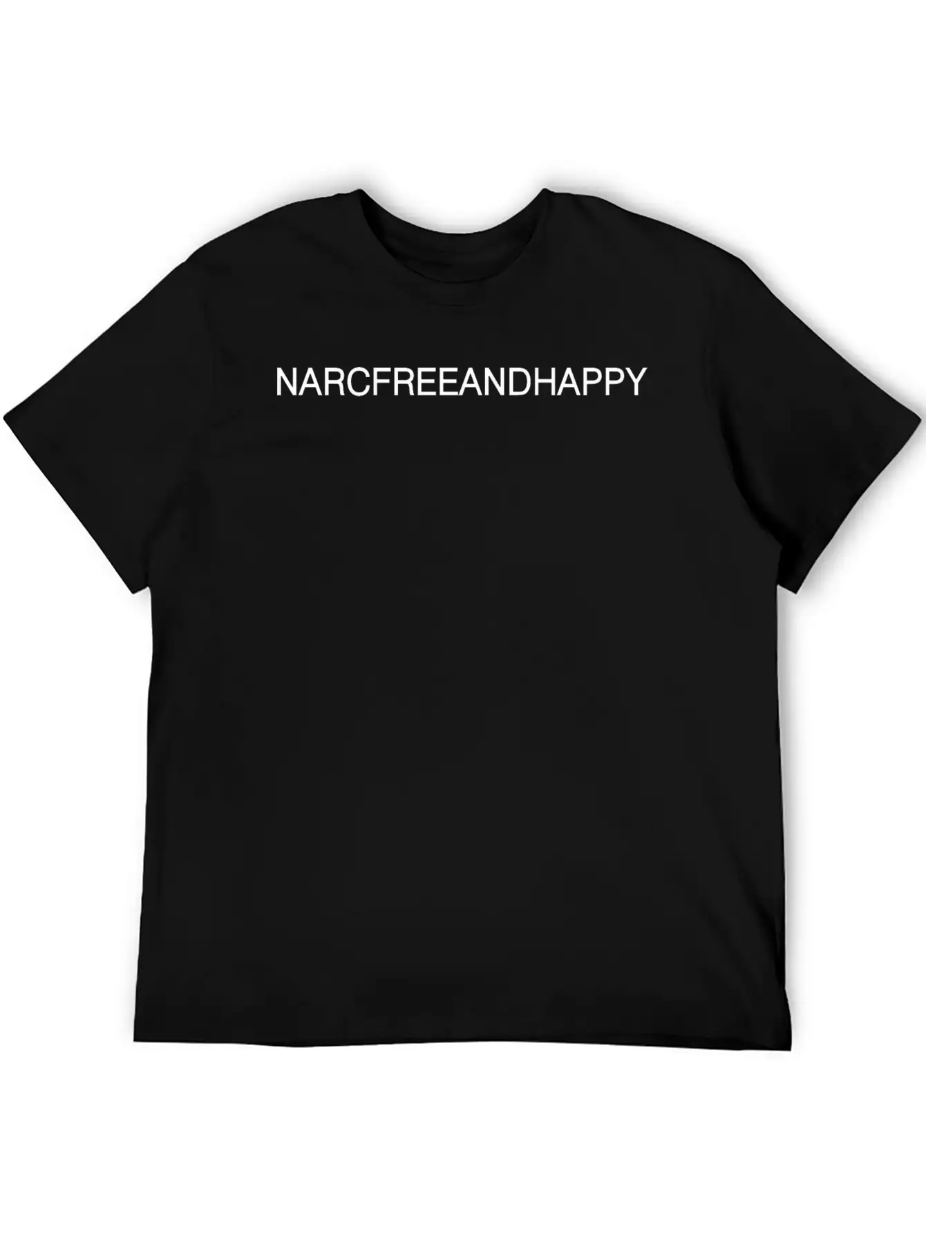 NARCFREEEANDHAPPY Comfortable Minimalist Graphic Tee – Summer Style Essential