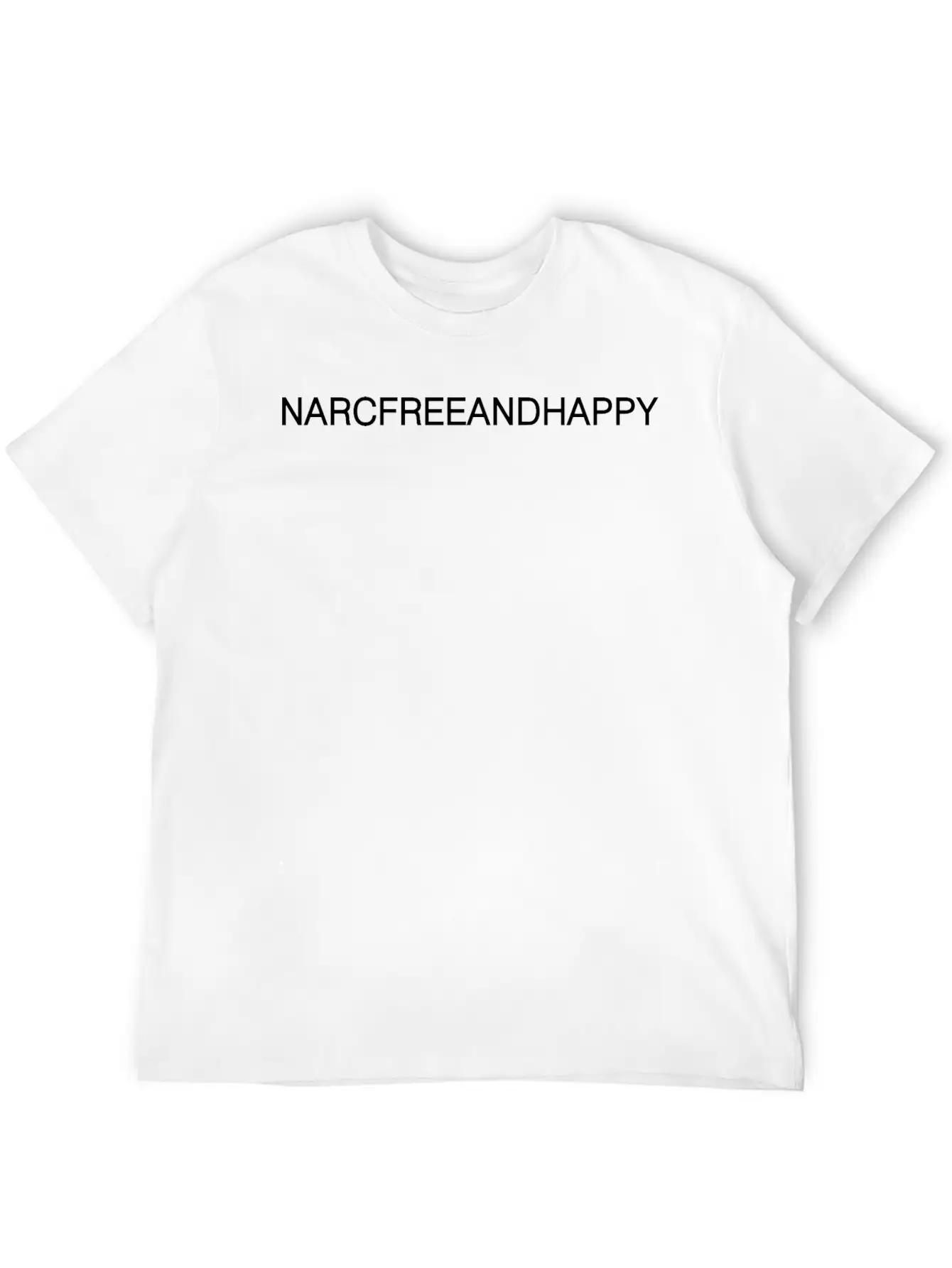 NARCFREEEANDHAPPY Comfortable Minimalist Graphic Tee – Summer Style Essential
