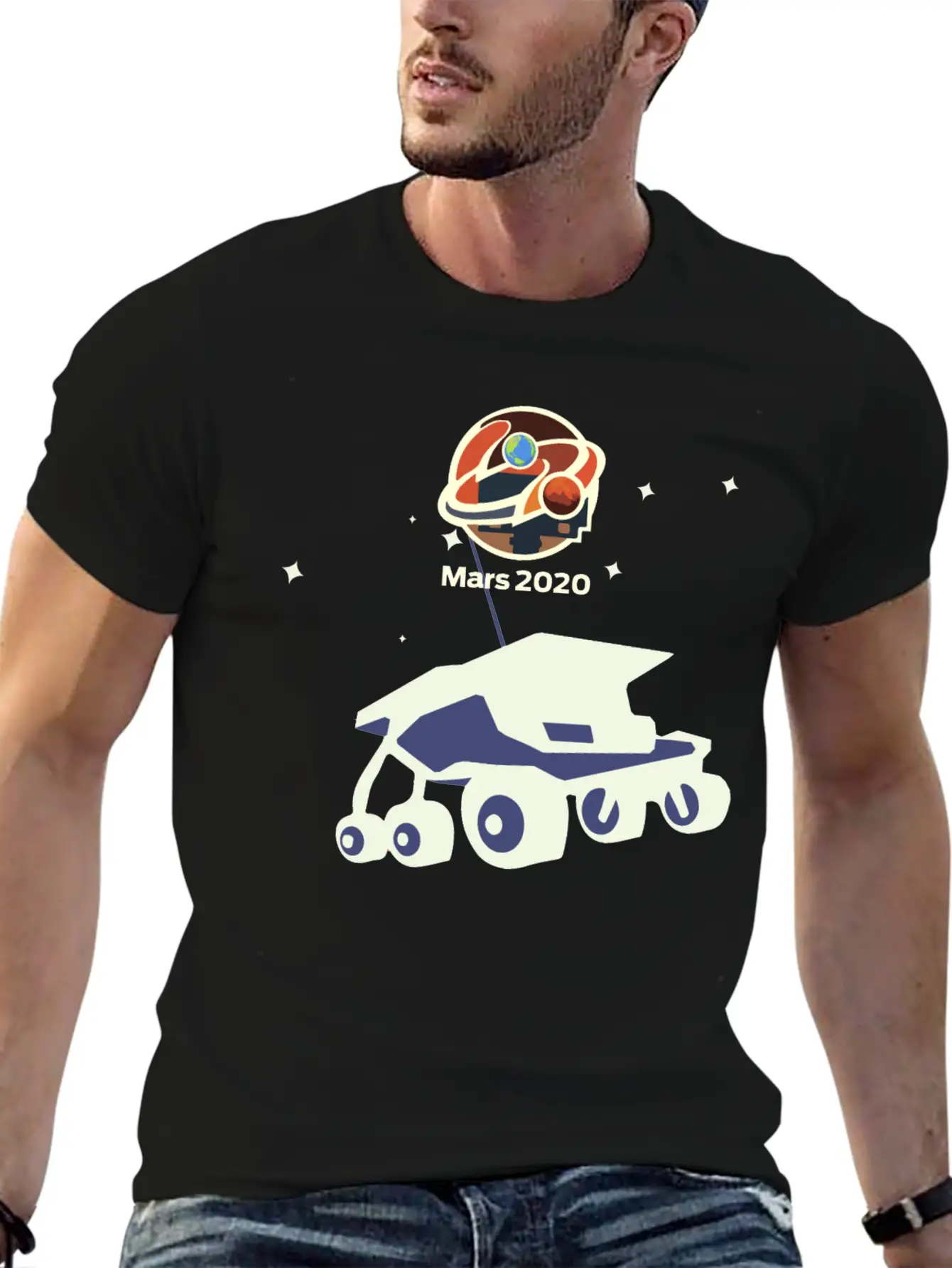 NASA Mars 2020 Rover Basic Graphic T-Shirt – Daily Comfort In Soft Cotton