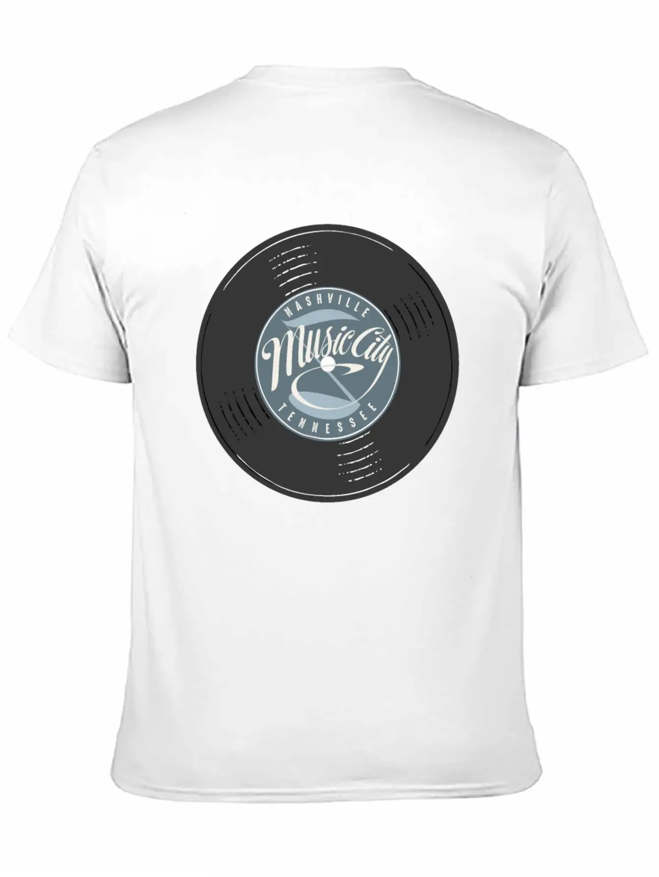 Nashville Music City Vinyl Relaxed Everyday Tee – Lightweight And Durable Cotton