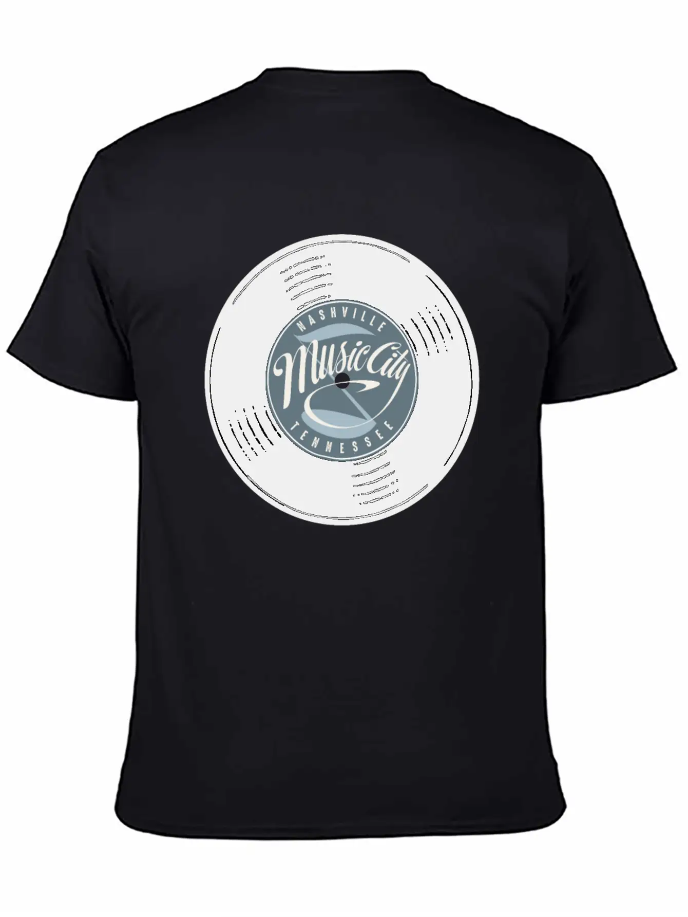 Nashville Music City Vinyl Relaxed Everyday Tee – Lightweight And Durable Cotton