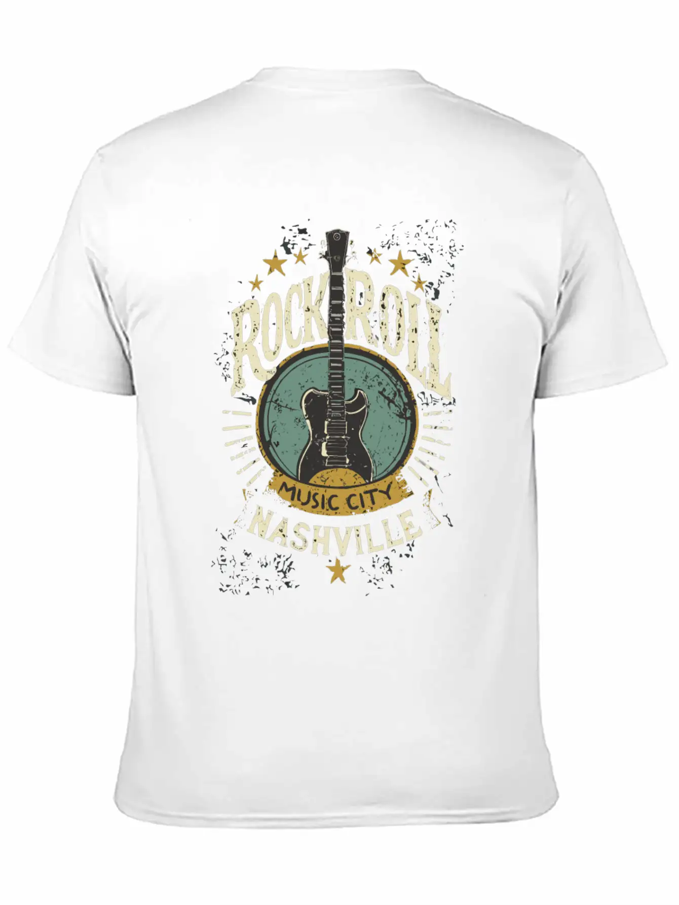 Nashville Rock & Roll Music City Music Gift Relaxed Everyday Tee – Lightweight And Durable Cotton