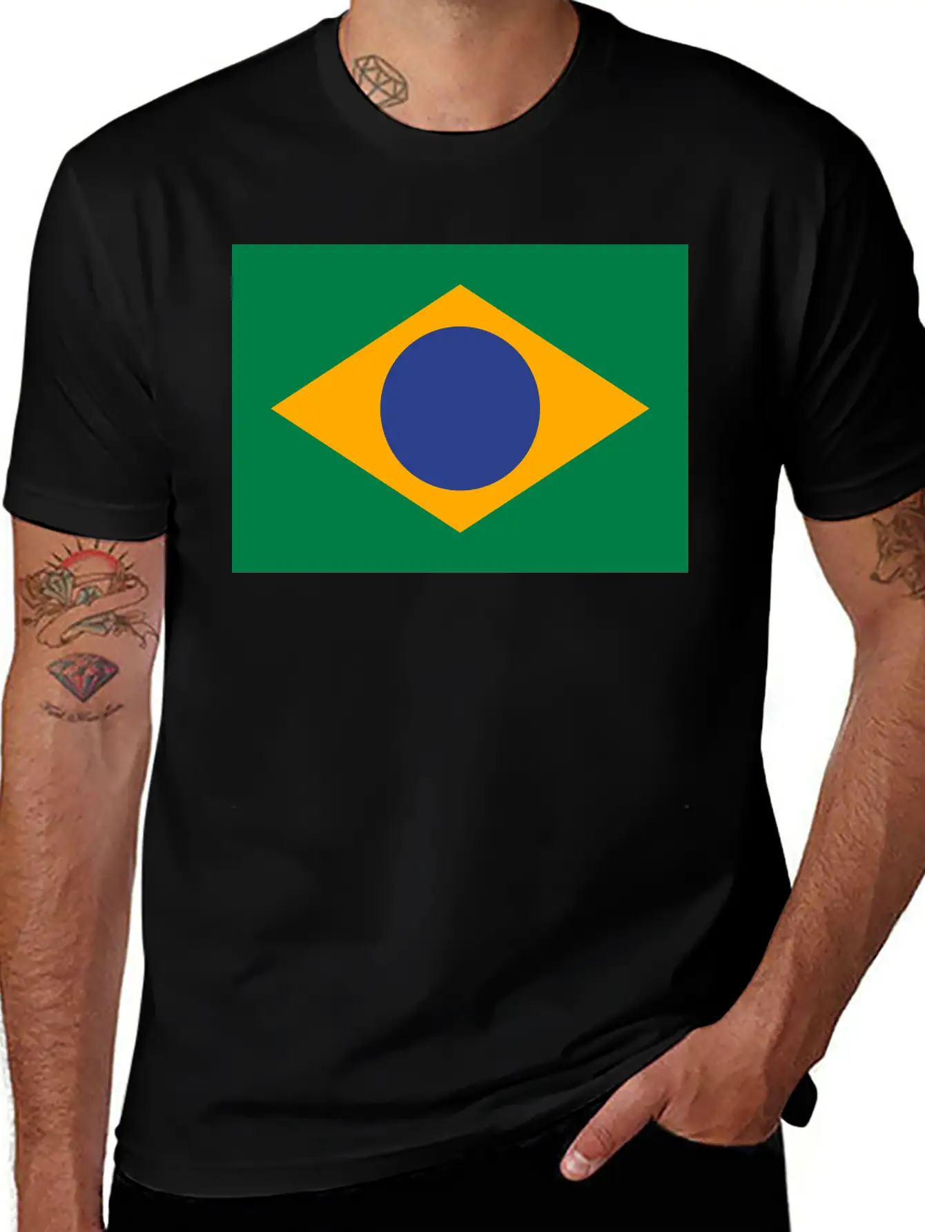 National Flag Of Brazil Modern Fit Casual T-Shirt – Clean And Versatile Design