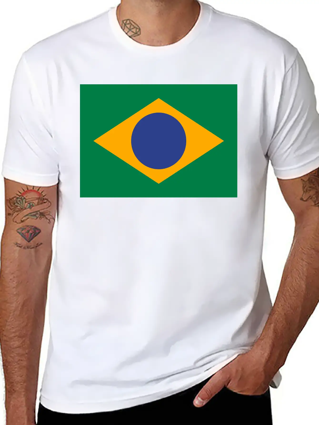 National Flag Of Brazil Modern Fit Casual T-Shirt – Clean And Versatile Design