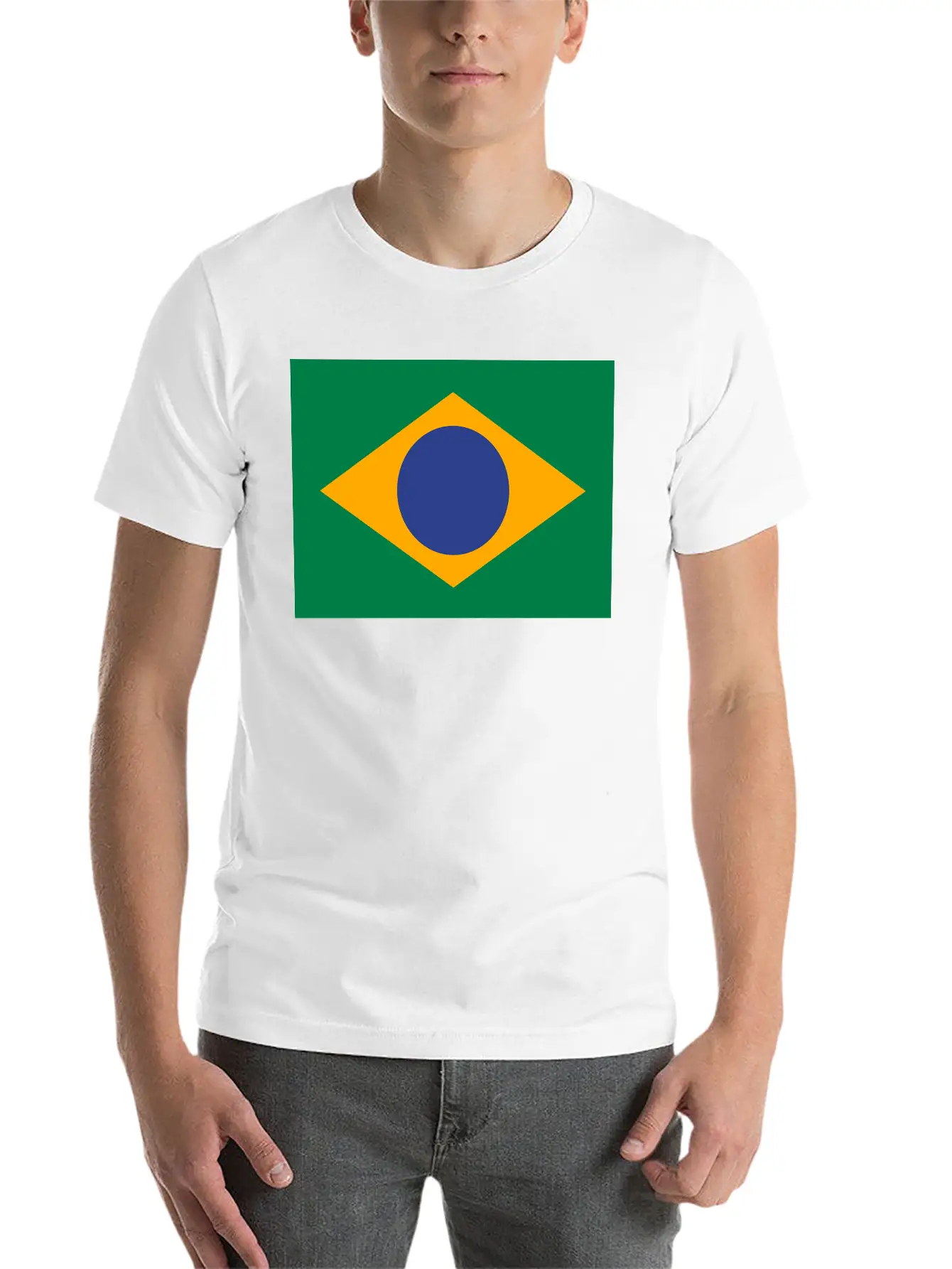 National Flag Of Brazil Modern Fit Casual T-Shirt – Clean And Versatile Design