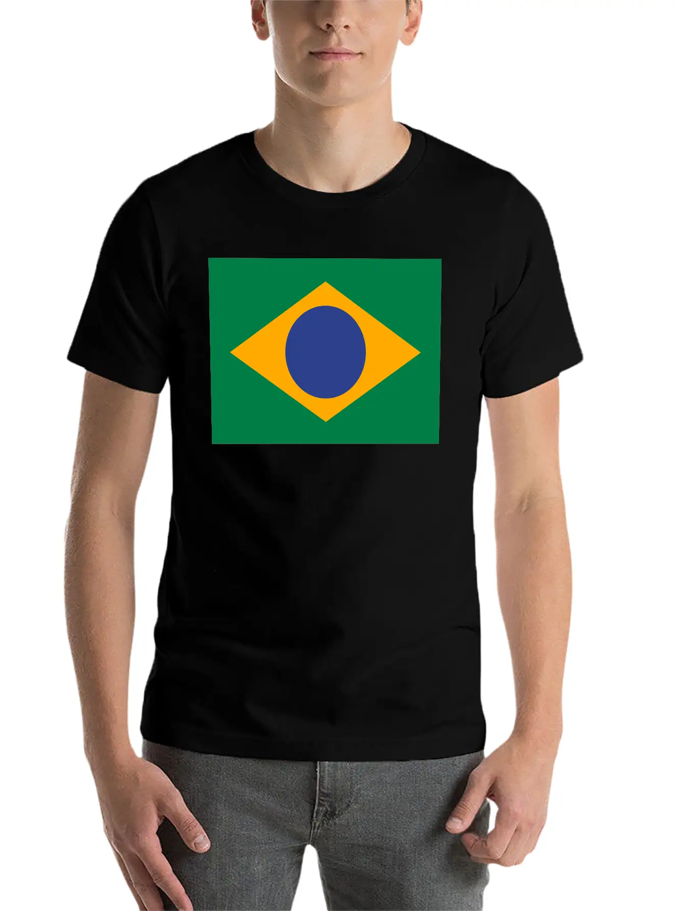 National Flag Of Brazil Modern Fit Casual T-Shirt – Clean And Versatile Design
