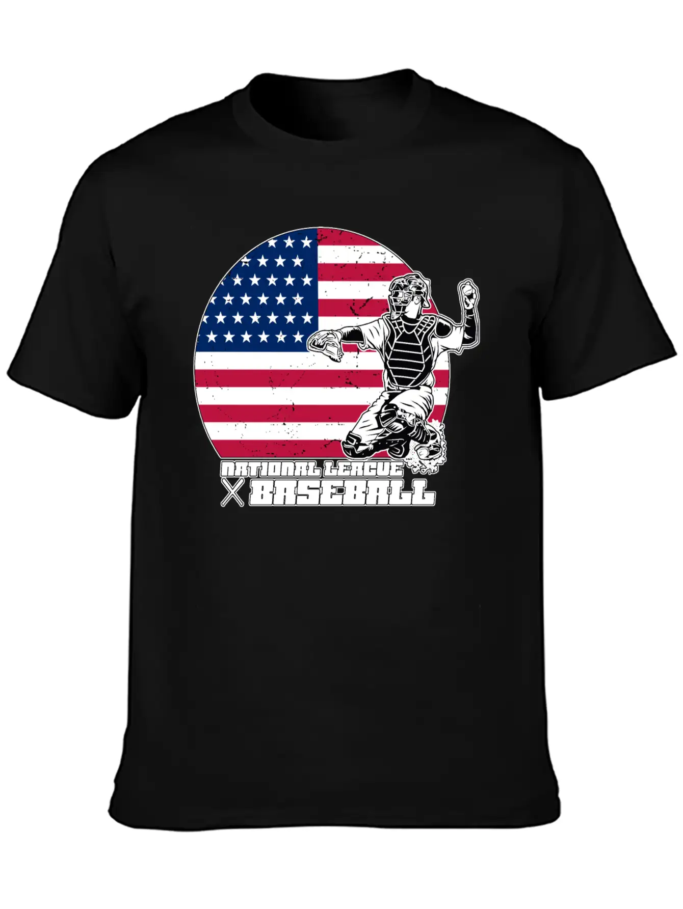 National League Baseball / USA / Flag Relaxed Everyday Tee – Lightweight And Durable Cotton